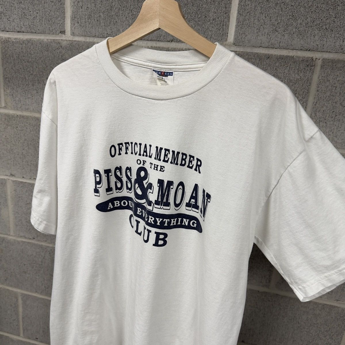 Vintage Piss & Moan Club Shirt ERD Grunge Thrashed Faded Distressed Size US XL / EU 56 / 4 - 4 Thumbnail