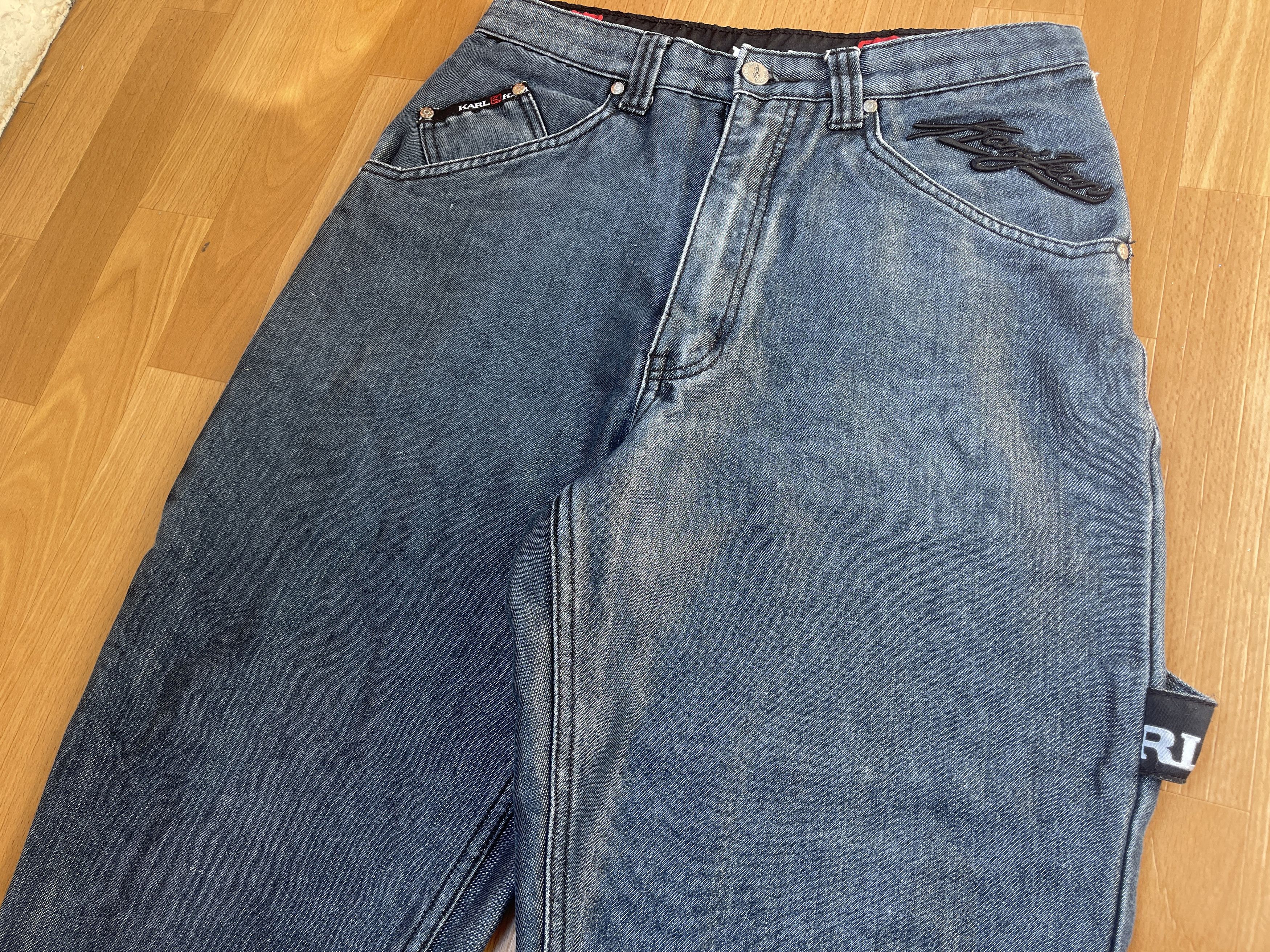 Karl Kani KARL KANI jeans shiny vintage baggy jeans silver metallic 30 Size US 30 / EU 46 - 10 Thumbnail