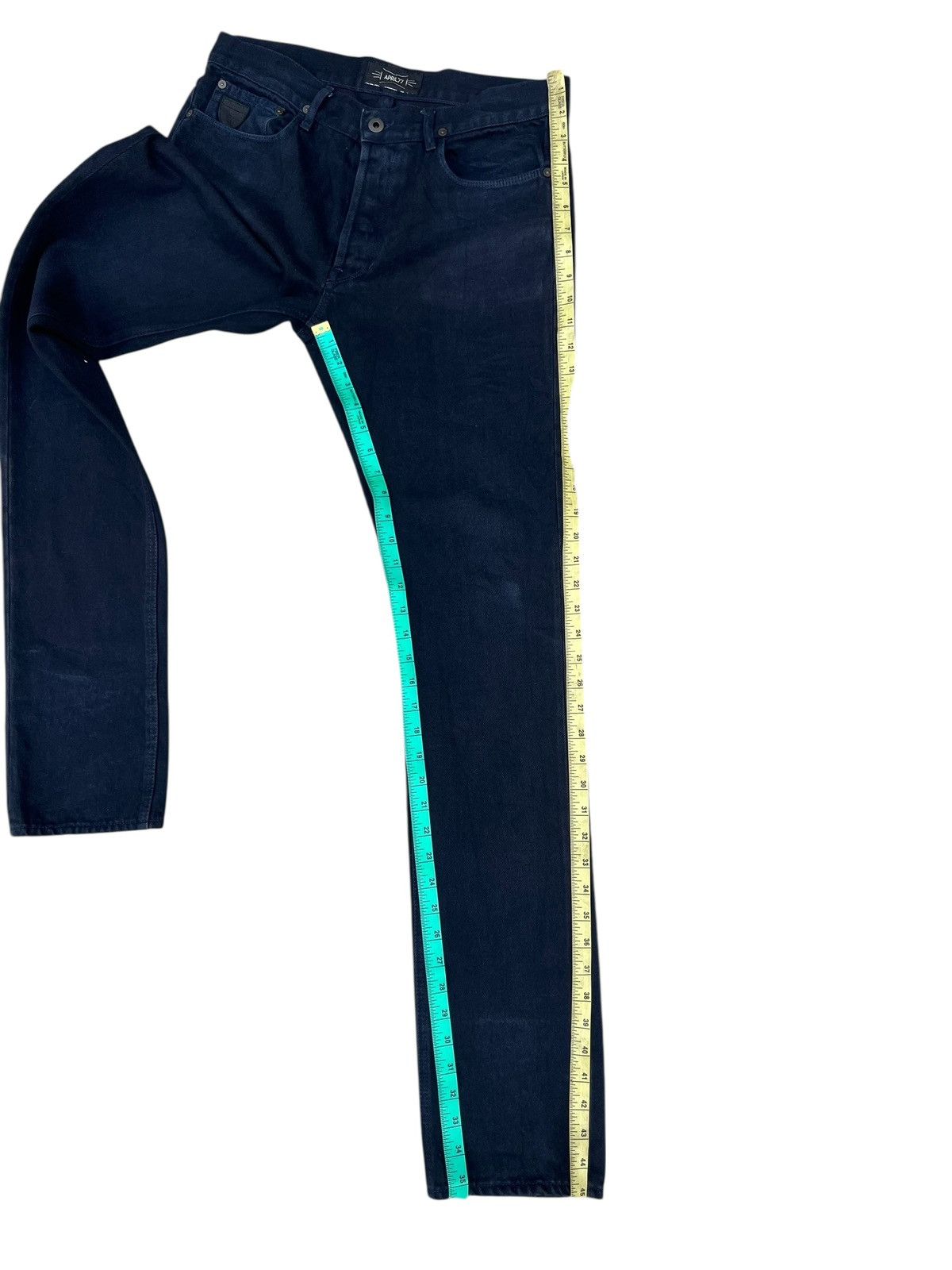 April 77 April 77 Made in Morocco Blue Black Denim Dictator Jeans Size US 30 / EU 46 - 6 Thumbnail