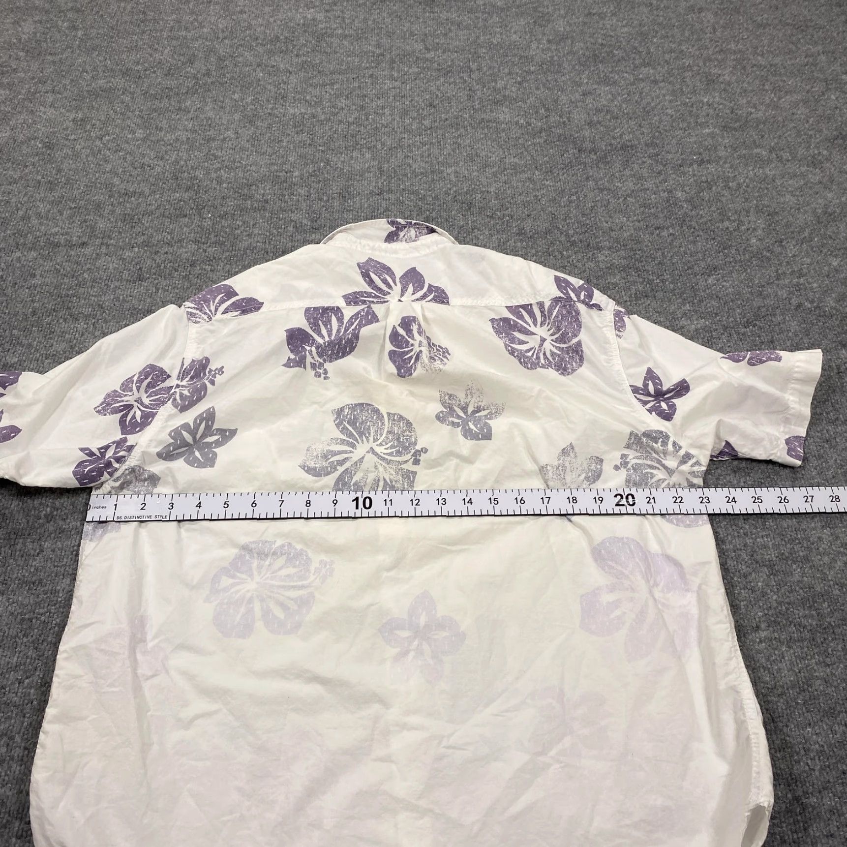 Mossimo Mossimo Supply Co Shirt Mens Large White Purple Floral Hawaiian Button Up Casual Shirt Size US L / EU 52-54 / 3 - 5 Thumbnail