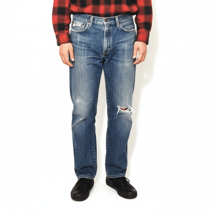 Edwin Edwin 402 Distressed International Basic Denim Jeans Size US 34 / EU 50 - 1 Thumbnail