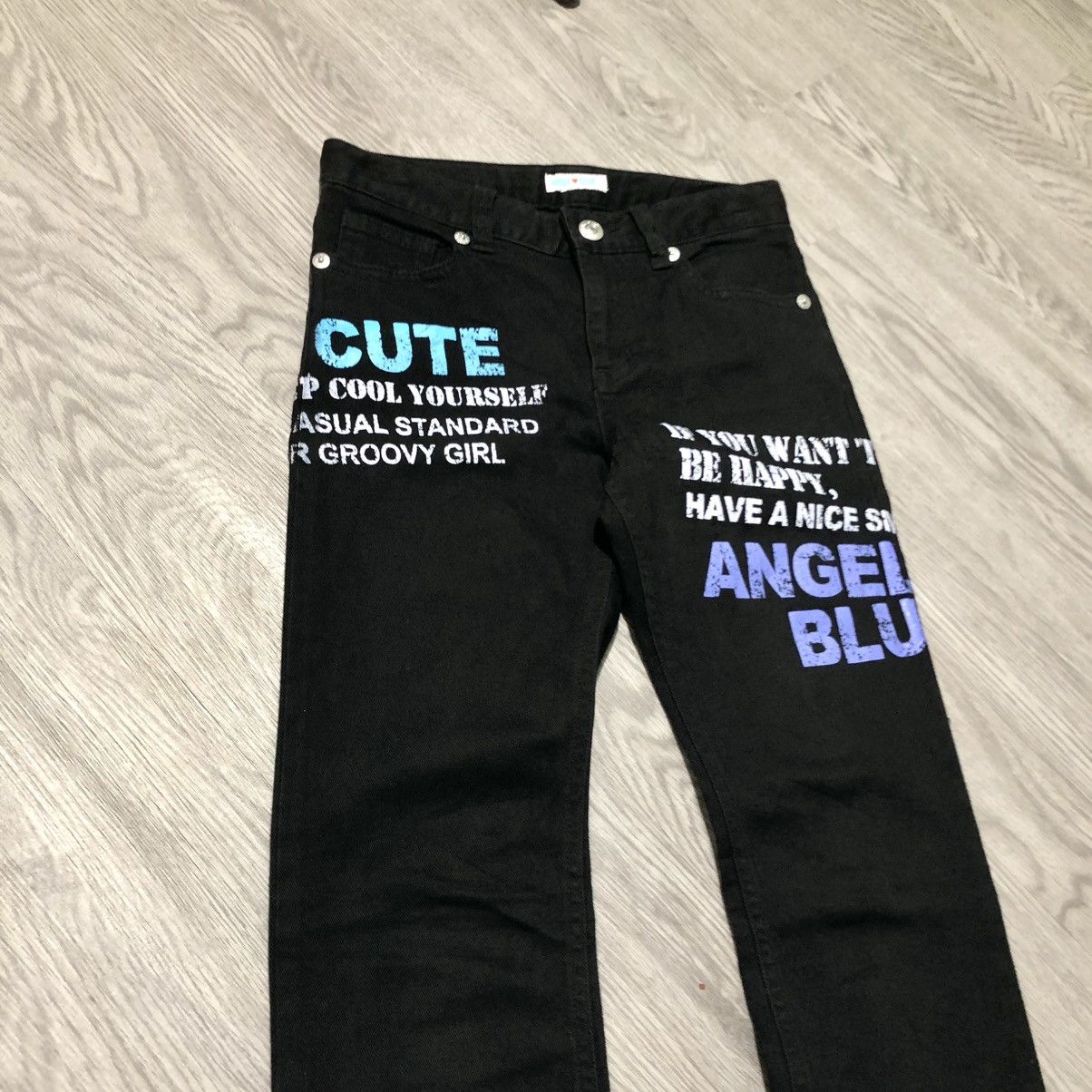Angel Blue 2000s Angel Blue Cute Girls Denim Jeans Pants Black Lgb Size US 26 / EU 42 - 3 Thumbnail