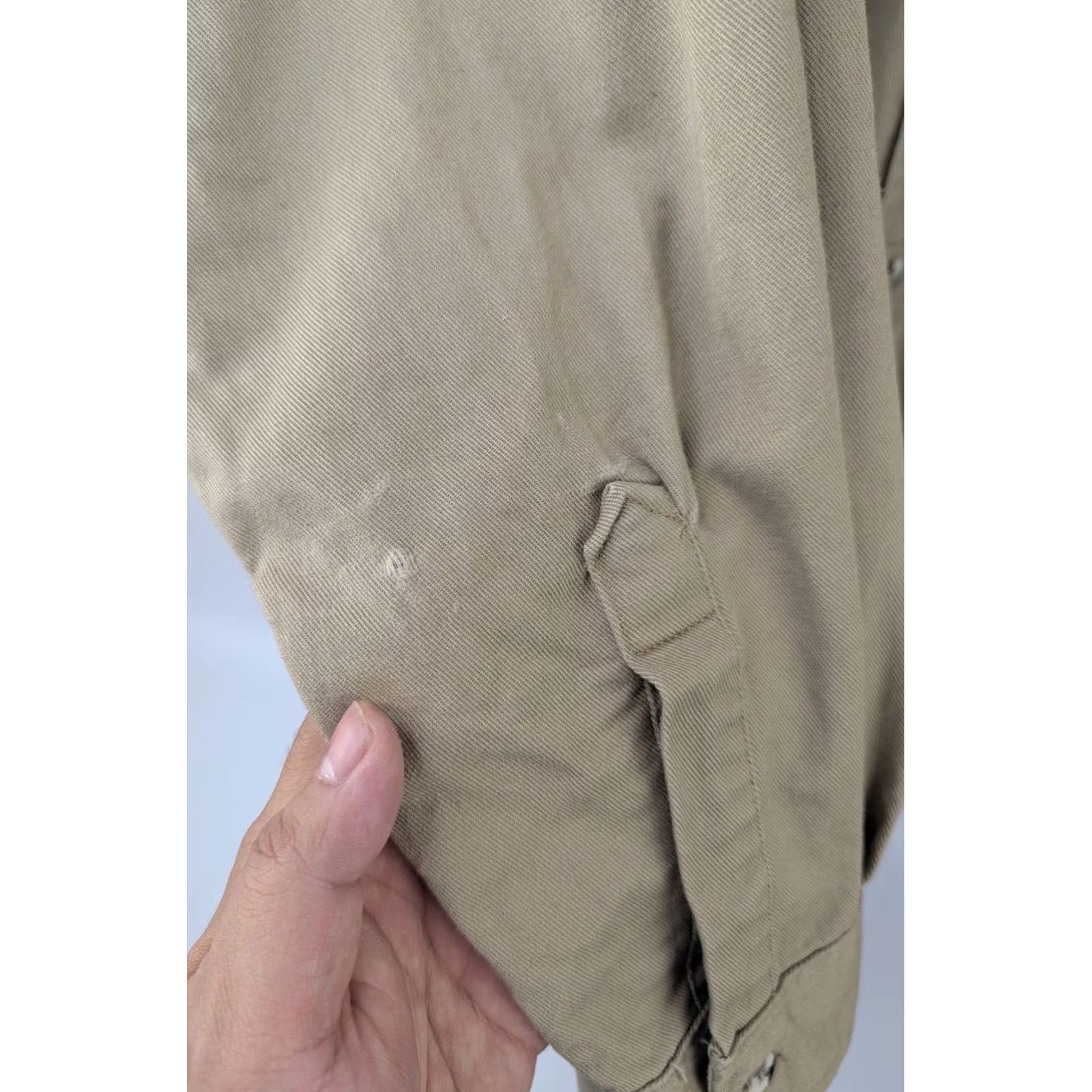Wrangler Wrangler Shirt Mens 2XL Khaki Beige FR Button-Up Long Sleeve Workwear Collared Button-Front Safety Pockets Cowboy Western Size US XXL / EU 58 / 5 - 5 Thumbnail