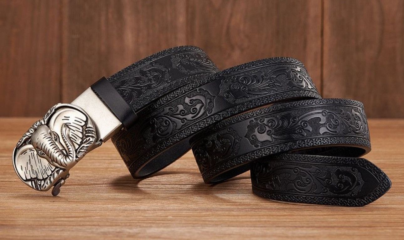 Designer × Japanese Brand × Leather 110cm Elephant Buckle Belt Size ONE SIZE - 3 Thumbnail