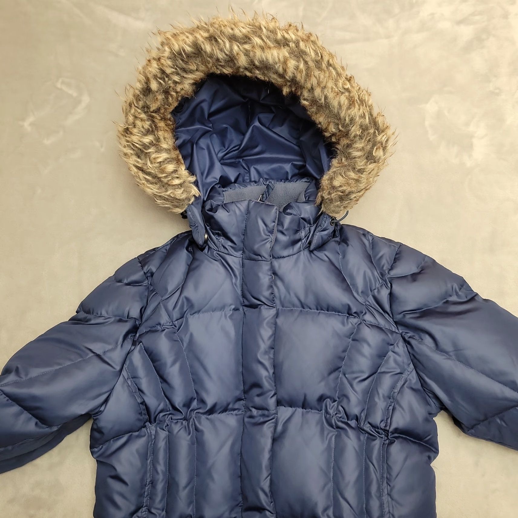 Eddie Bauer VINTAGE Eddie Bauer Down Coat Womens XS Blue Puffer Jacket Removable Hood Long Parka Size XS / US 0-2 / IT 36-38 - 4 Thumbnail