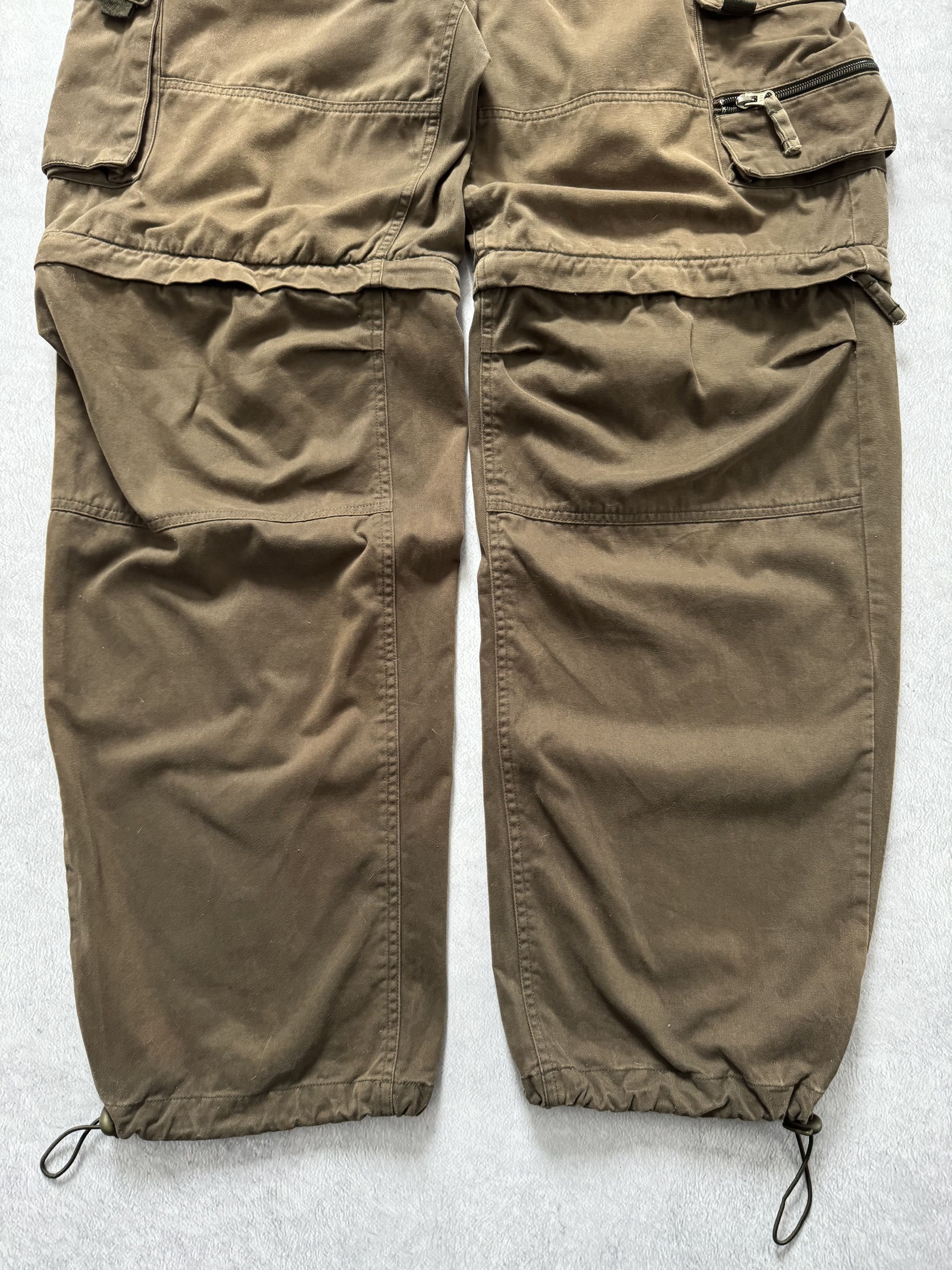 Japanese Brand Crazy Vintage Y2K Brown Faded Baggy Cargo Pants Size US 36 / EU 52 - 6 Thumbnail