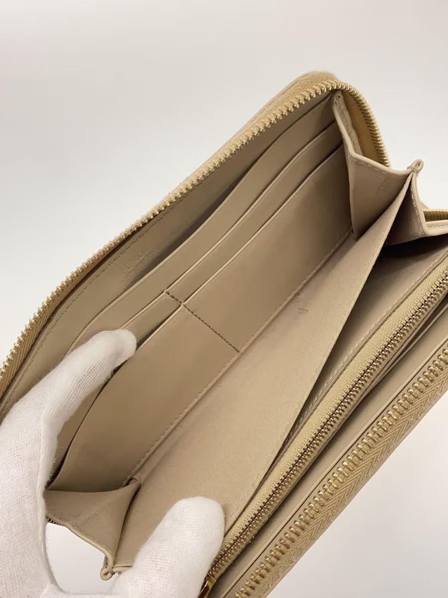 Fendi Fendi Leather Long Wallet Beige Size ONE SIZE - 6 Thumbnail