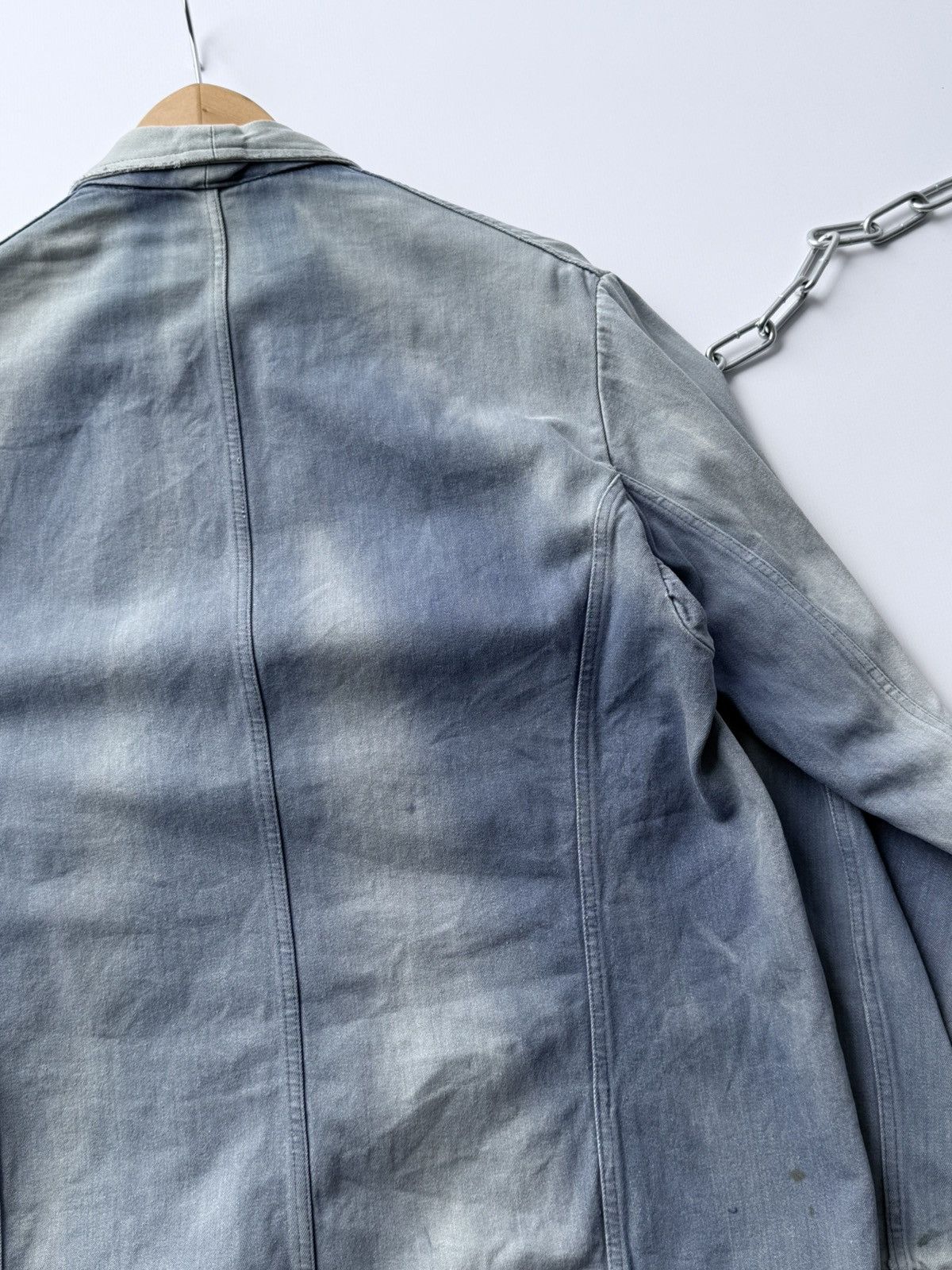 Le Laboureur Vintage 80s French Swiss Made Faded Work Chore Jacket Size US M / EU 48-50 / 2 - 16 Thumbnail