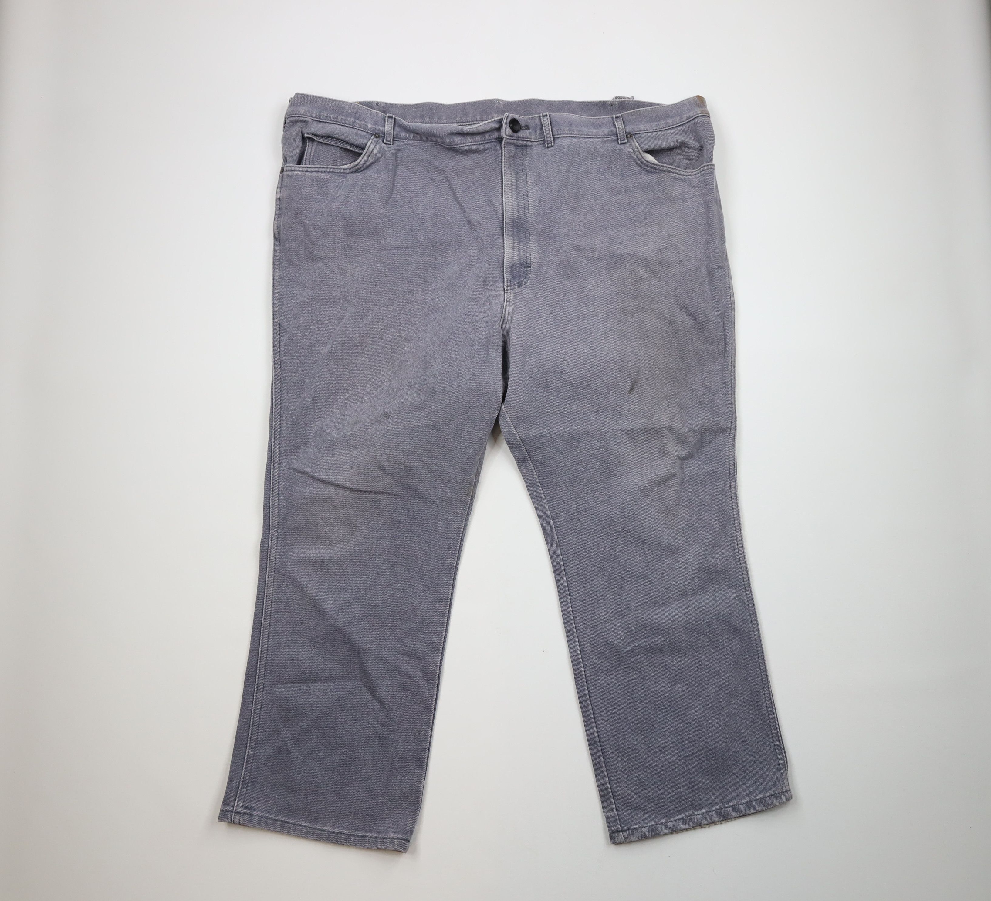 Vintage Vintage 90s Lee Wide Leg Flared Denim Jeans Gray USA Size US 44 / EU 60 - 1 Thumbnail