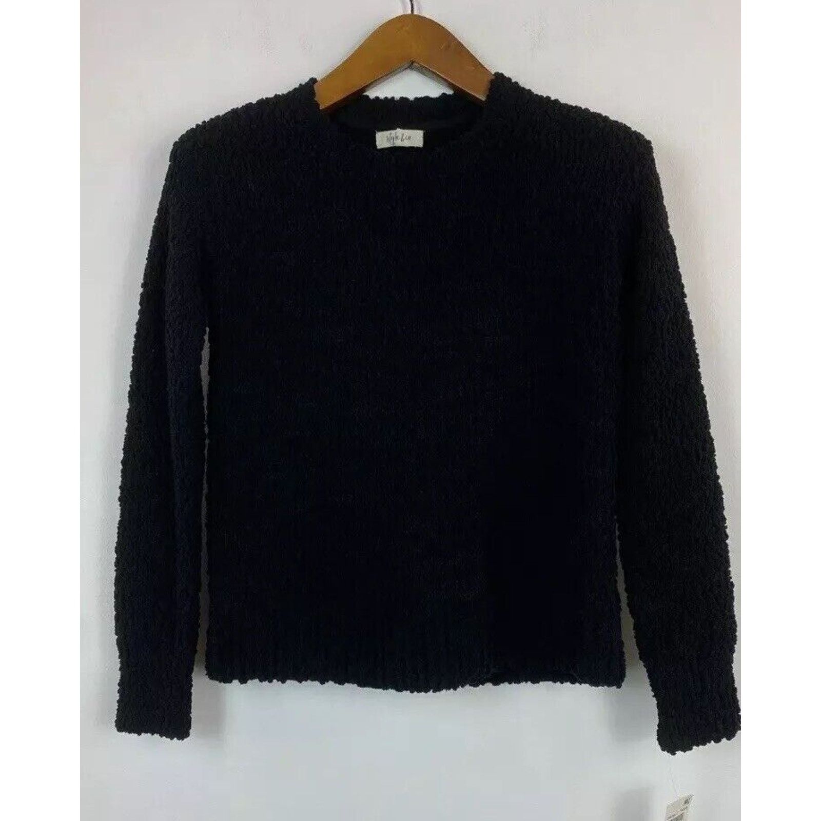 Other Style & Co Black Cozy Chenille Sweater Petite S, NWT Size S / US 4 / IT 40 - 3 Thumbnail