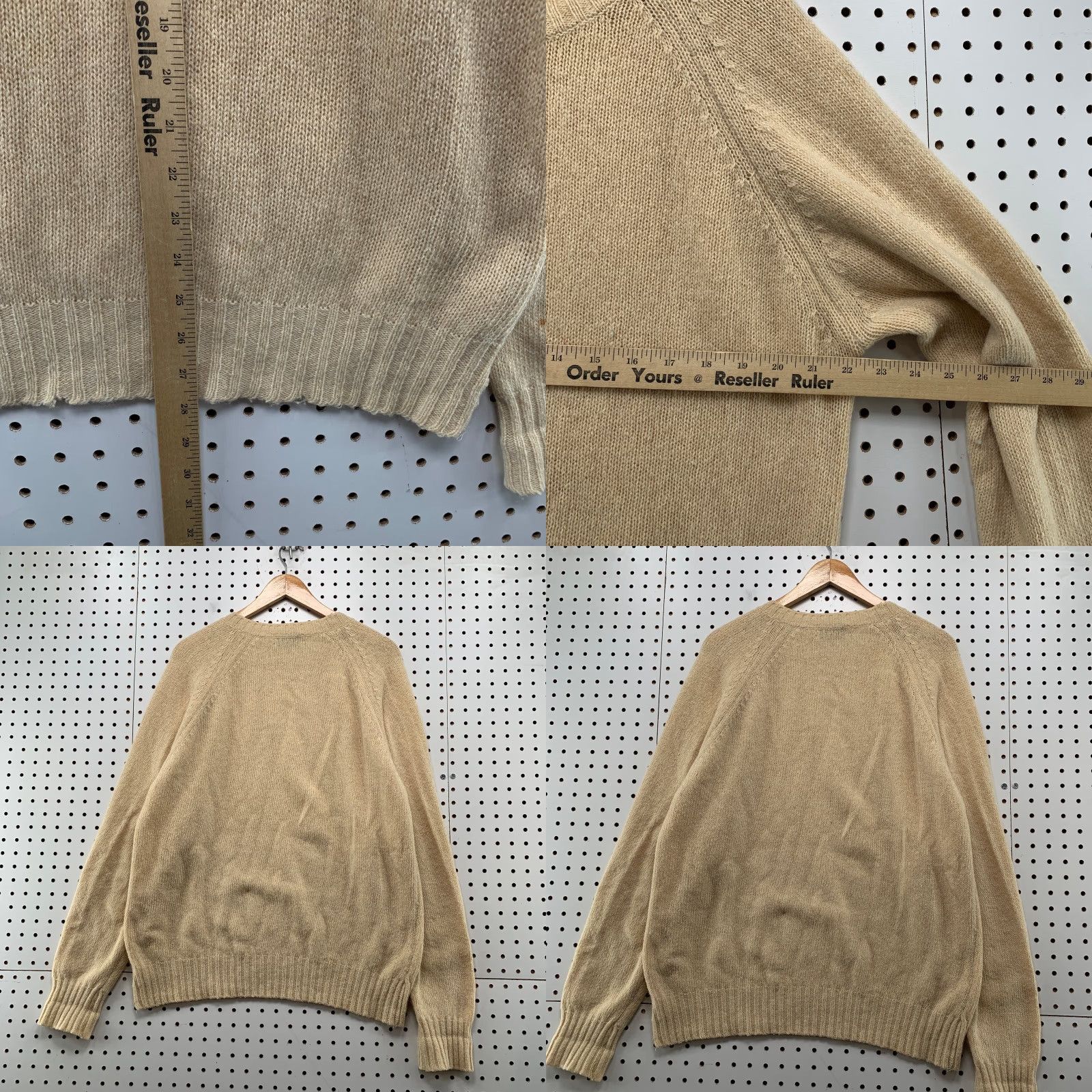 McGregor VINTAGE McGregor Wool Sweater Mens L Beige Royal Clan Grandpa Dad USA Pullover Crew Neck Long Sleeve Knit Winter Casual Mens Wool 80s 90s Size US L / EU 52-54 / 3 - 8 Thumbnail