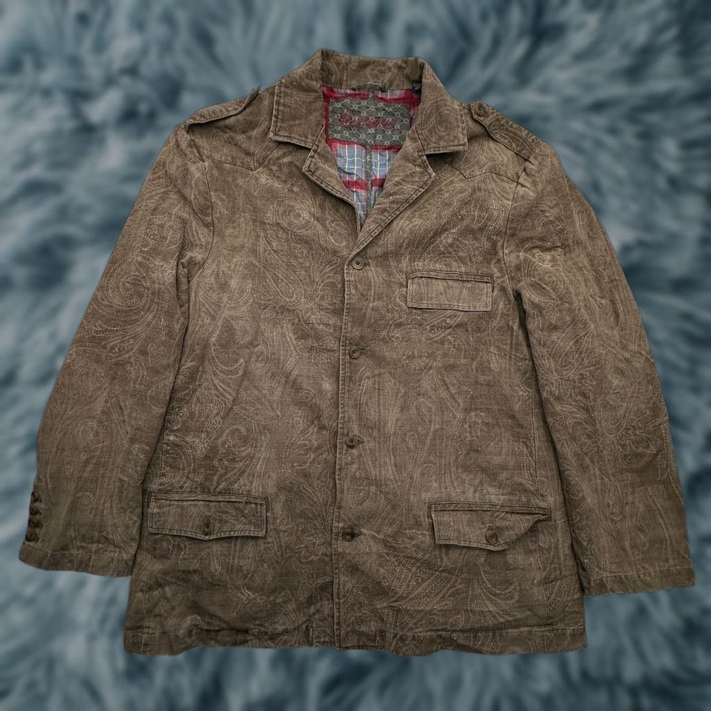 Robert Graham Robert Graham Sport Coat Blazer Mens 3XL Brown Plaid Lined Button Pockets Cotton Jacket Coat Long Style Overcoat Business Formal Party/Cocktail Men Size 48R - 1 Thumbnail