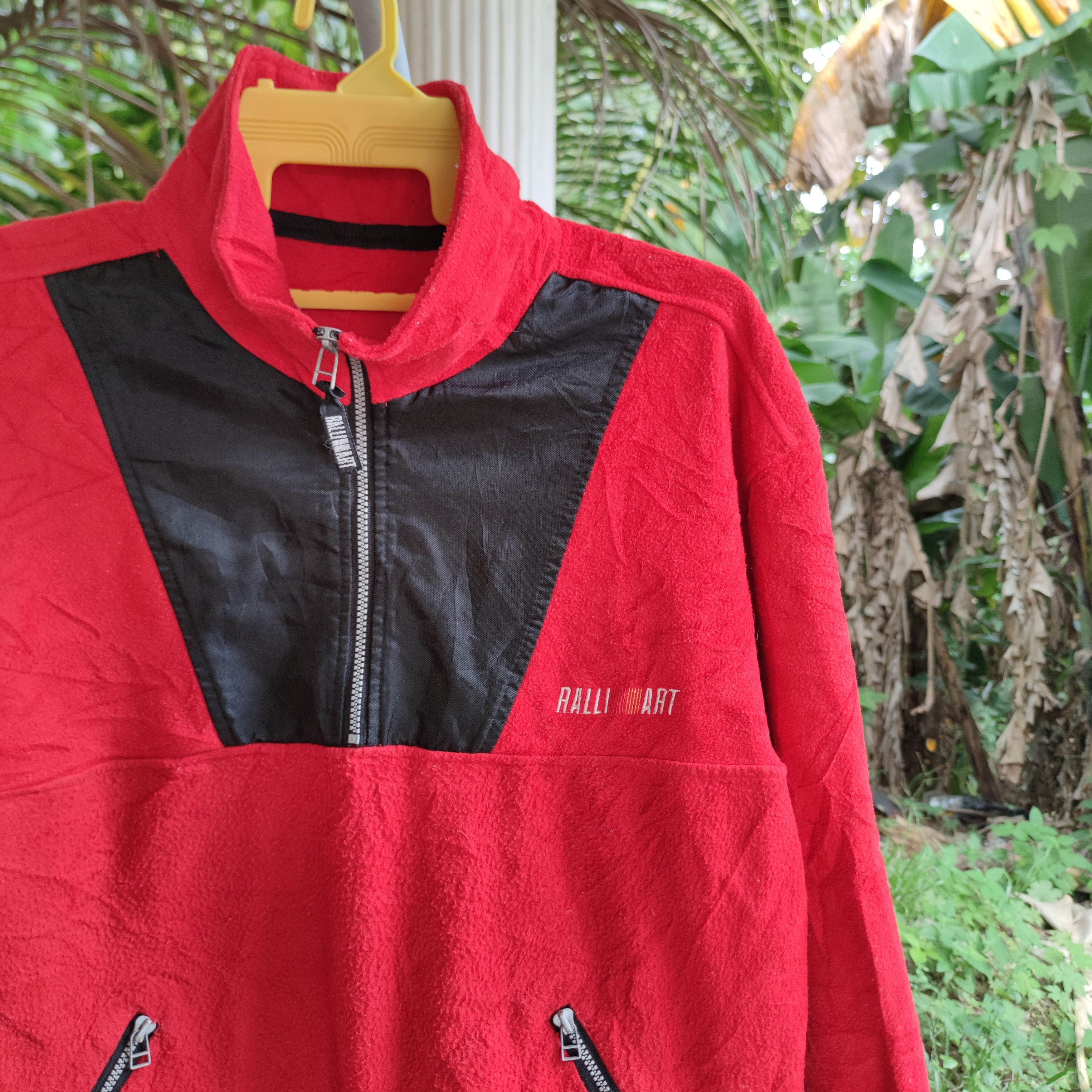 Vintage RALLIART MITSUBISHI MOTORS HALF ZIPPER FLEECE JUMPER Size US L / EU 52-54 / 3 - 7 Thumbnail