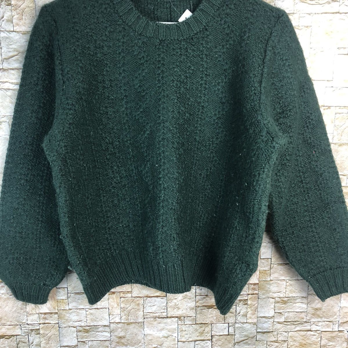 Aran Isles Knitwear × Homespun Knitwear × Vintage Japanese Brand Green vintage sweatshirt Knitwear #A913 Size S / US 4 / IT 40 - 3 Thumbnail