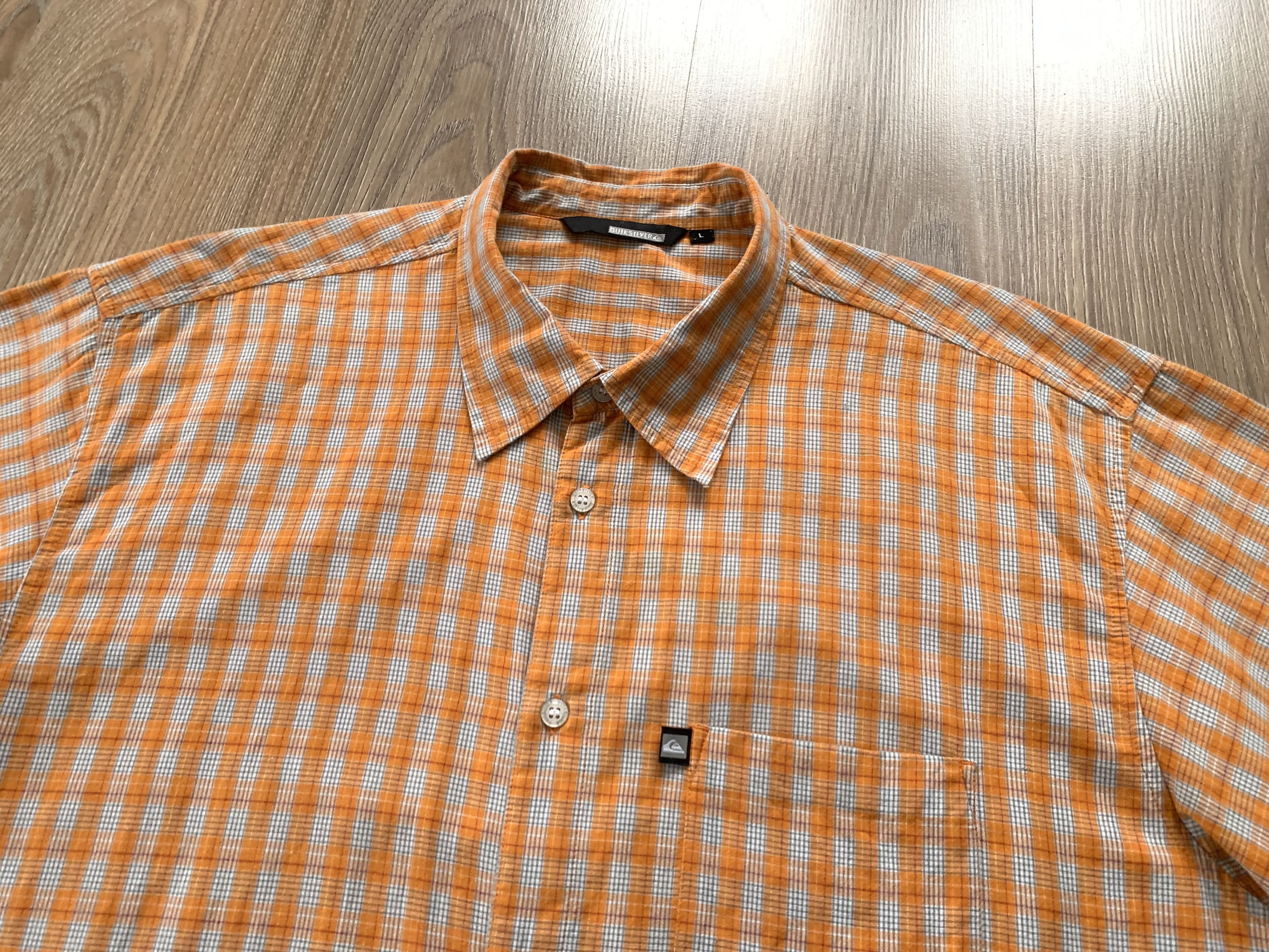 Quicksilver Vintage Quicksilver Plaid Orange Trekking Button Up Shirt Size US L / EU 52-54 / 3 - 4 Thumbnail