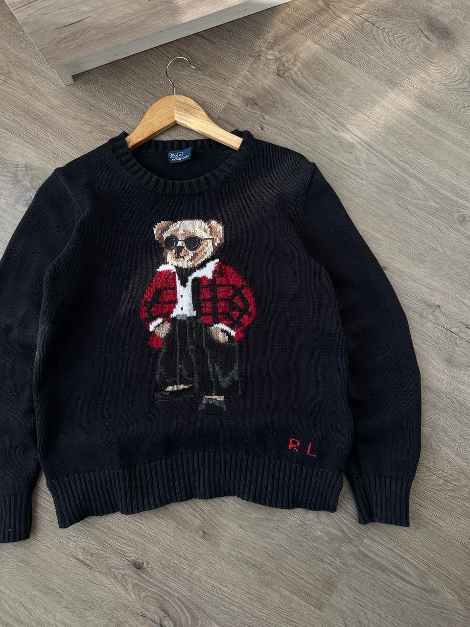 Polo Ralph Lauren × Vintage Vintage Polo Ralph Lauren Blue Polo Bear Sweater Size US S / EU 44-46 / 1 - 6 Thumbnail