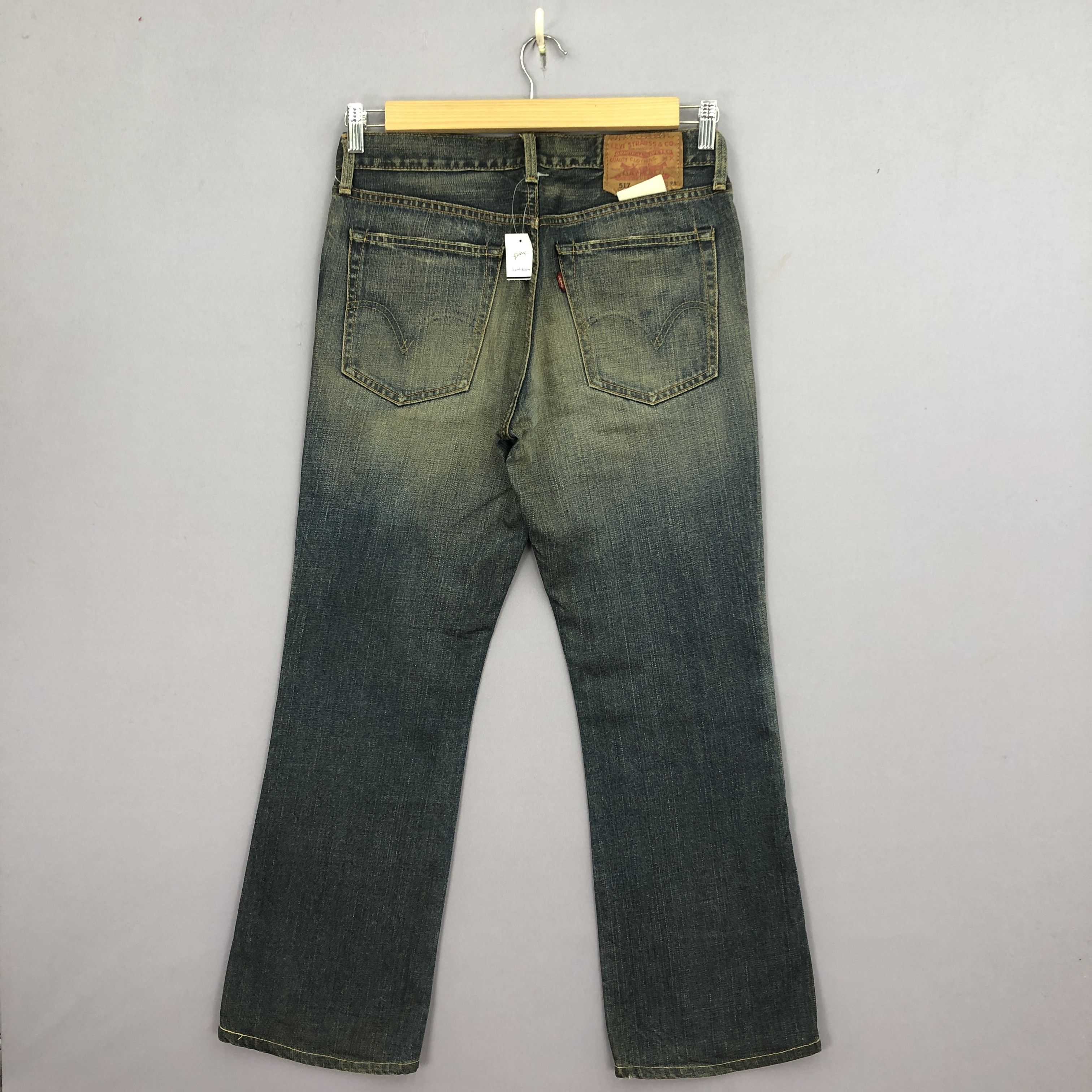 If Six Was Nine Vintage Levis 517 Flare Jeans Levi's Bootcut Mud Wash Denim Size US 30 / EU 46 - 2 Thumbnail