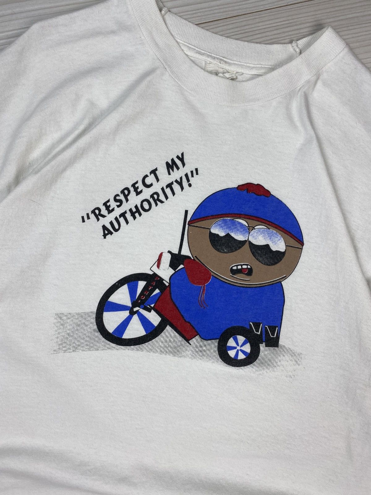 Cartoon Network Cartman biker South Park respect my authority t-shirt tee Size US L / EU 52-54 / 3 - 2 Thumbnail
