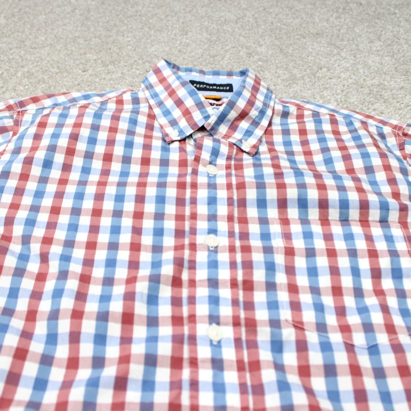 Vintage Tailor Vintage Shirt Mens Medium Red/Blue Plaid Button-Down Long Sleeve Casual Workwear Cotton Flex Size US M / EU 48-50 / 2 - 5 Thumbnail
