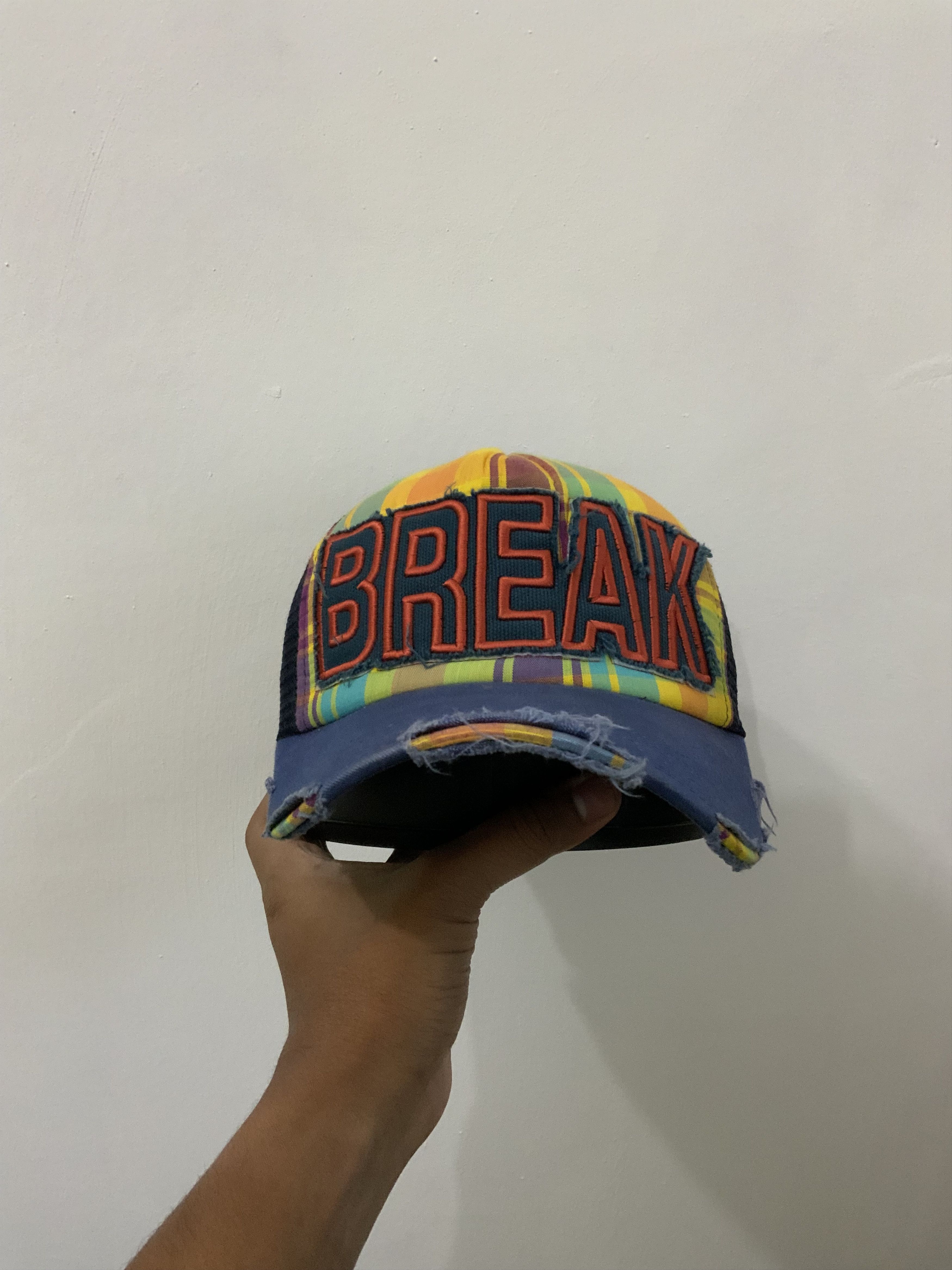 If Six Was Nine Break Distressed Trucker Hat Size ONE SIZE - 7 Thumbnail