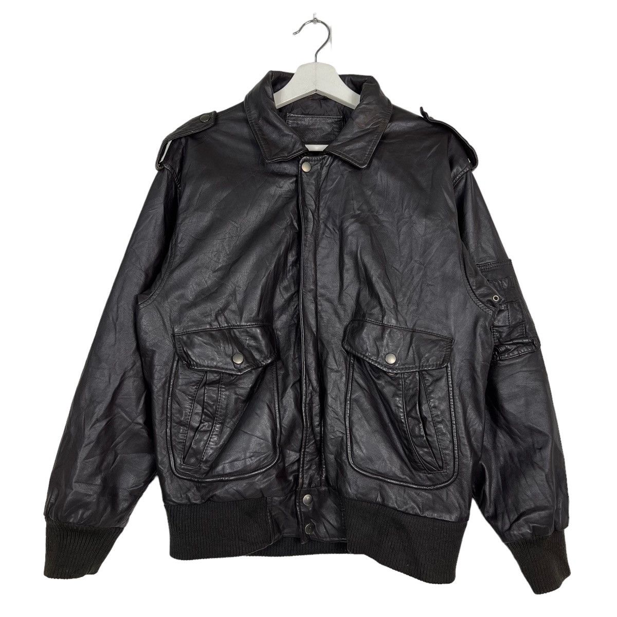 Japanese Brand 🔥 VINTAGE 60s COWHIDE AVIATOR LEATHER JACKET Size US M / EU 48-50 / 2 - 1 Thumbnail