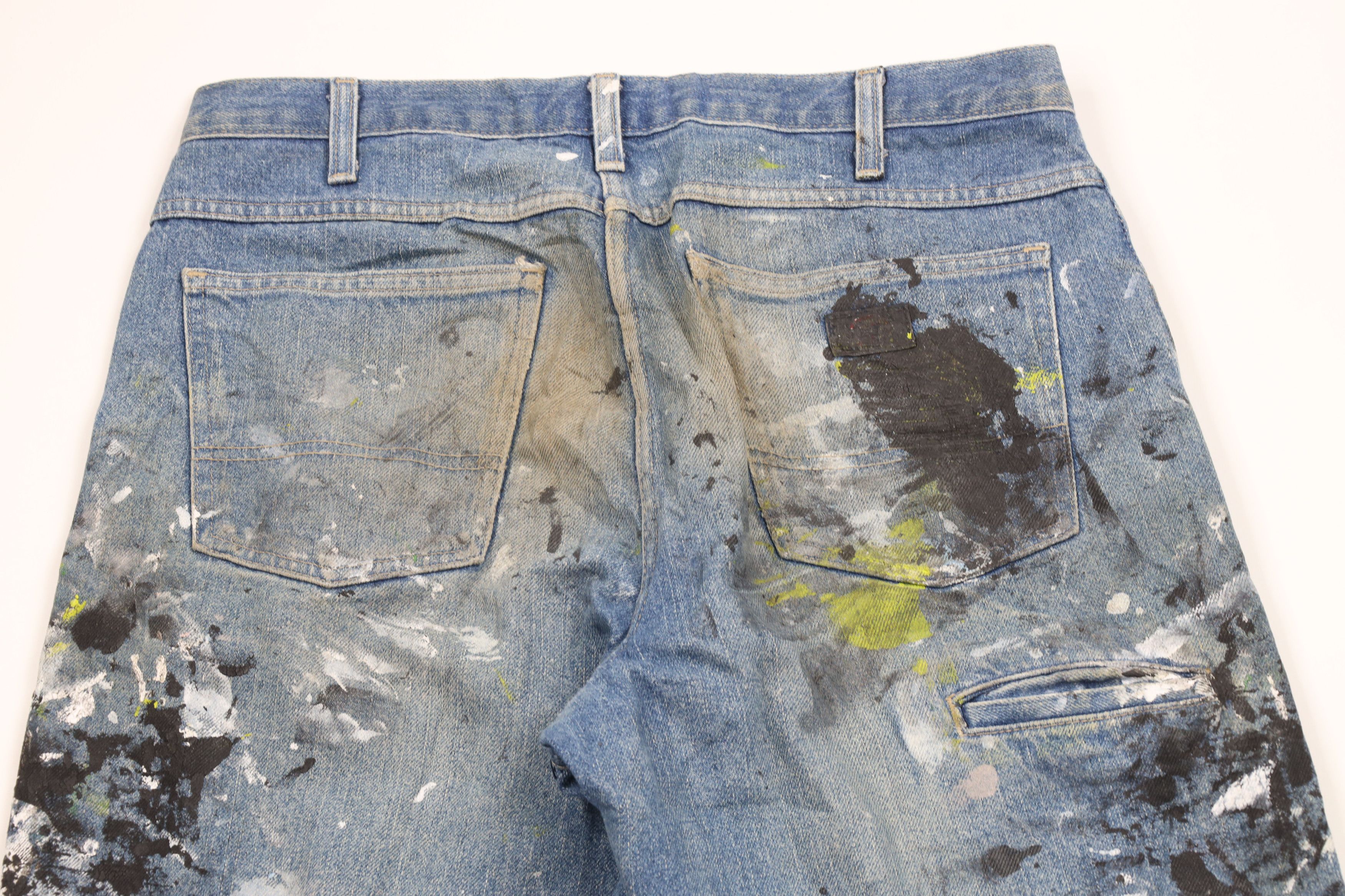 Vintage Dickies Wide Leg Double Knee Dungaree Denim Jeans