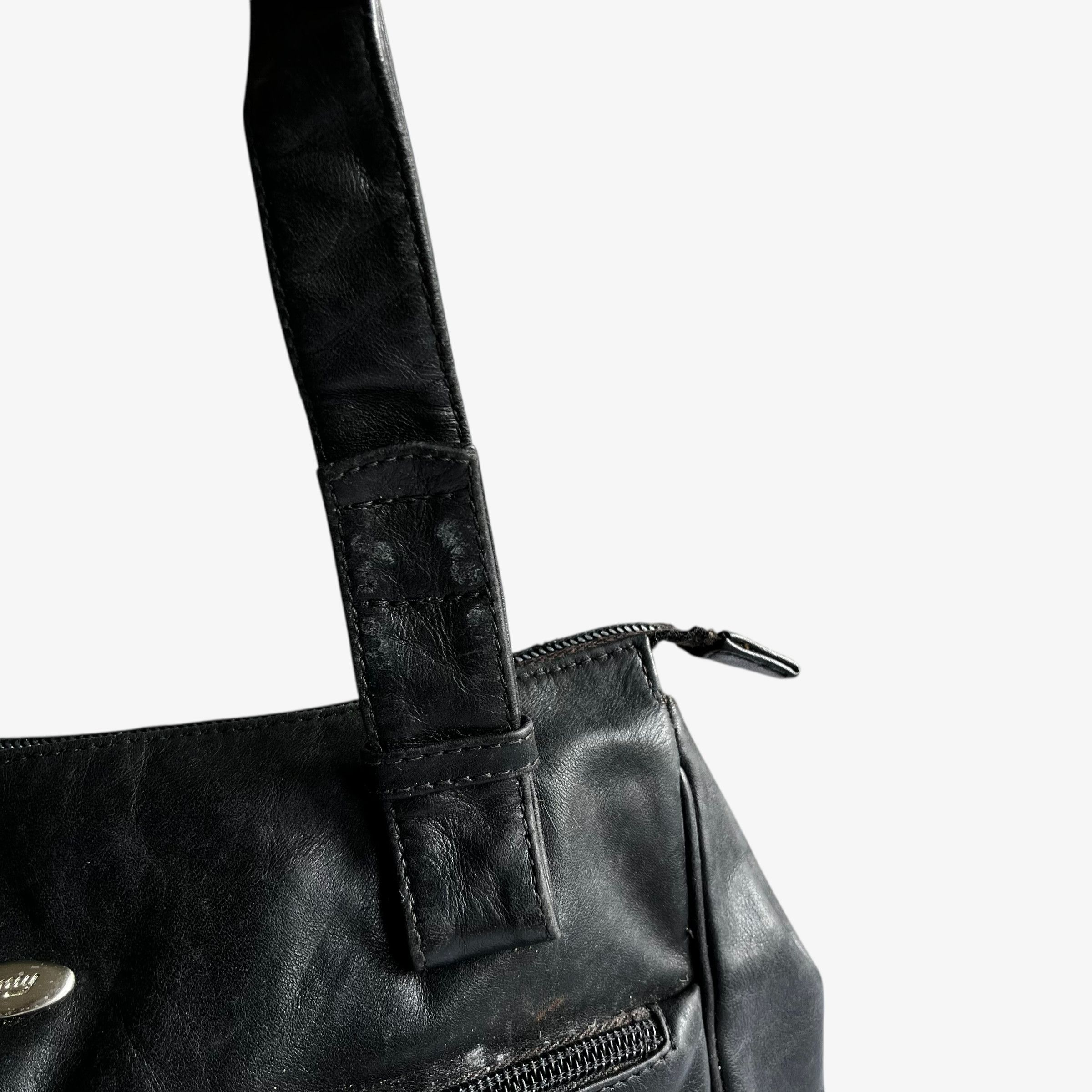 Other Vintage 80s Enny Black Leather Shoulder Bag Size ONE SIZE - 8 Thumbnail