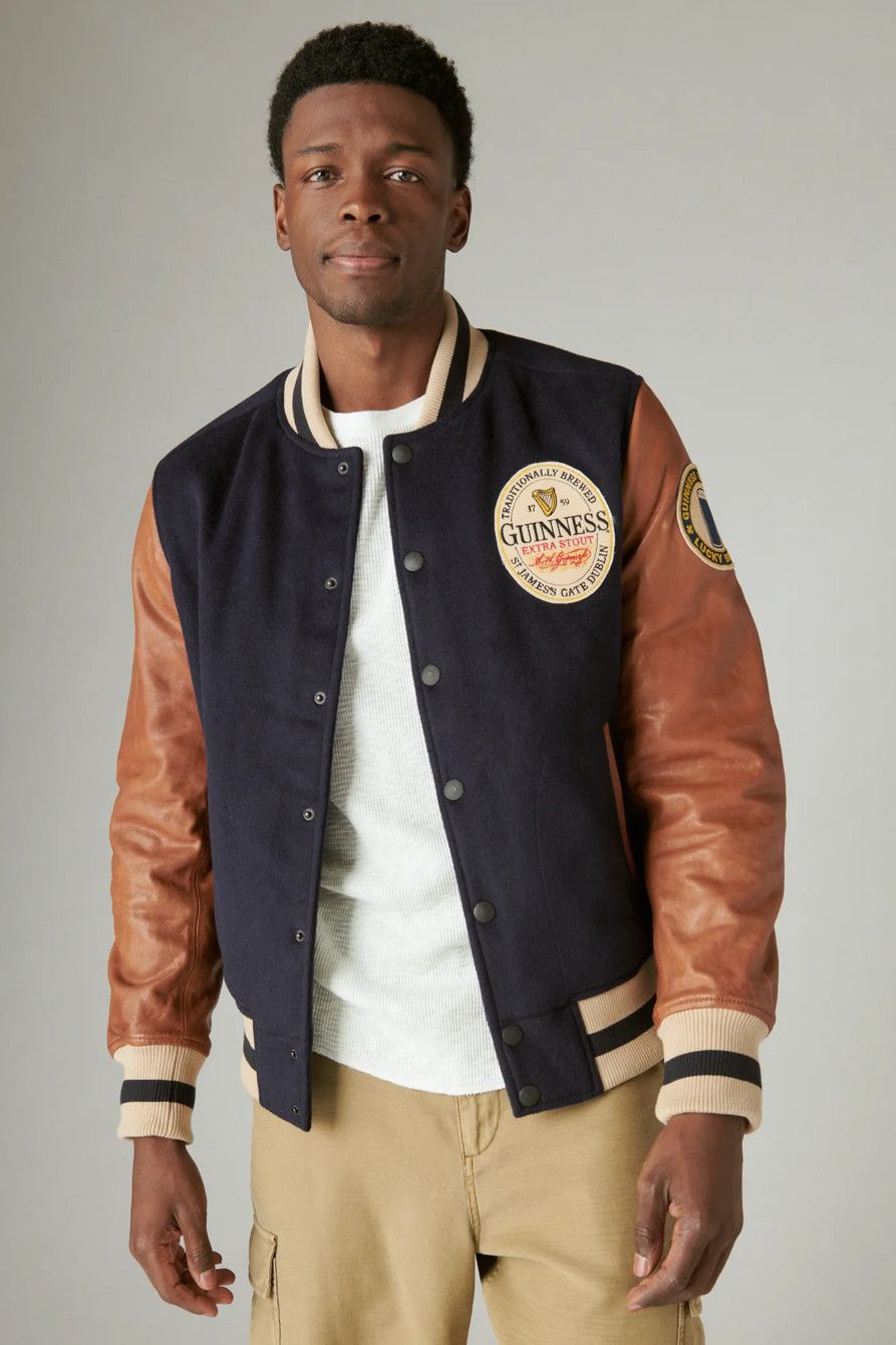 Lucky Brand Lucky Brand Guinness varsity leather jacket Size US L / EU 52-54 / 3 - 5 Thumbnail