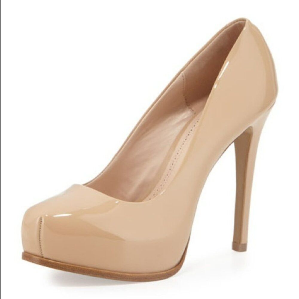 Other New Kelsi Dagger Laurie Sand Beige Patent Leather High Heel Size US 8 / IT 38 - 2 Thumbnail