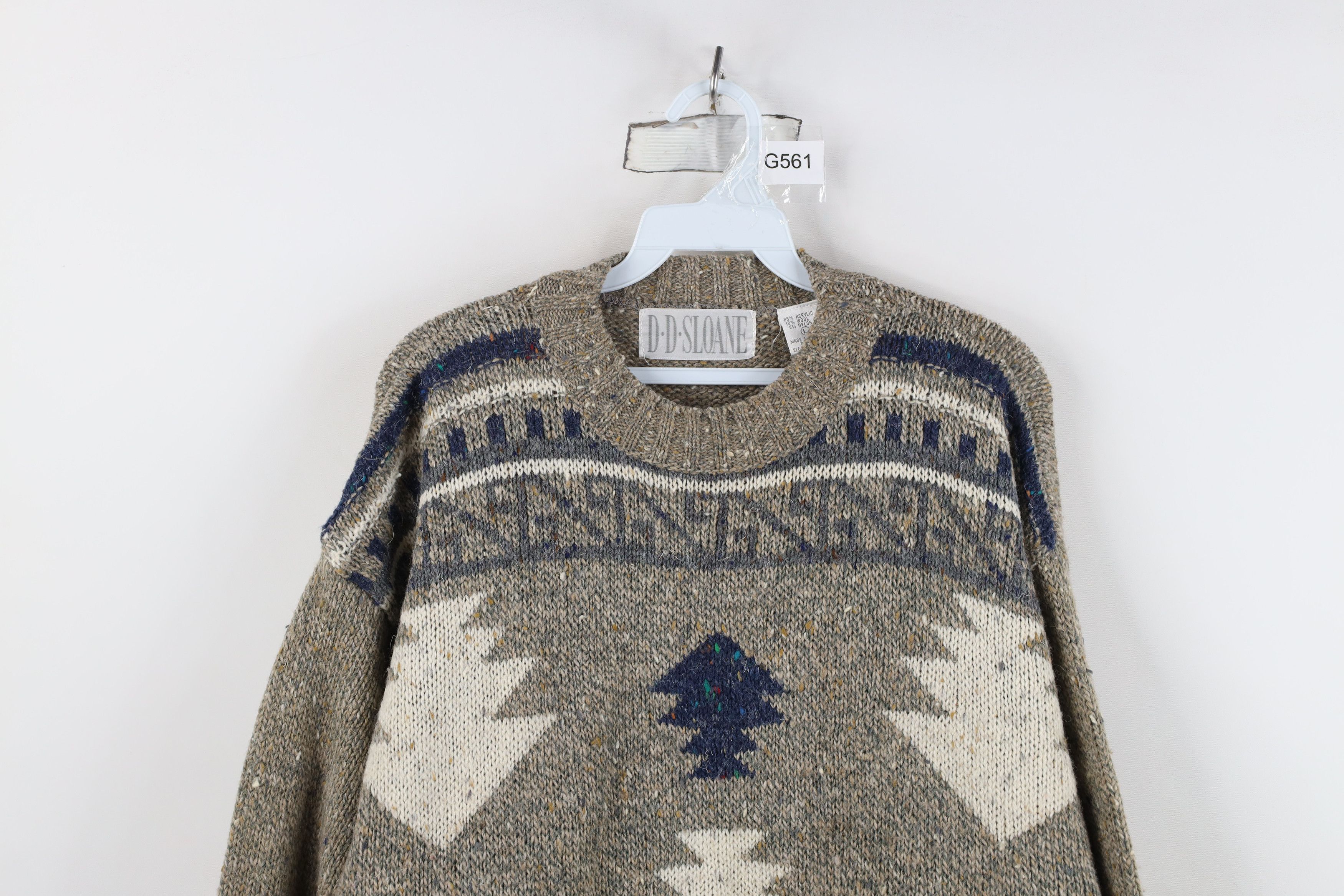 Vintage Vintage 90s Streetwear Southwestern Fair Isle Knit Sweater Size L / US 10 / IT 46 - 2 Thumbnail