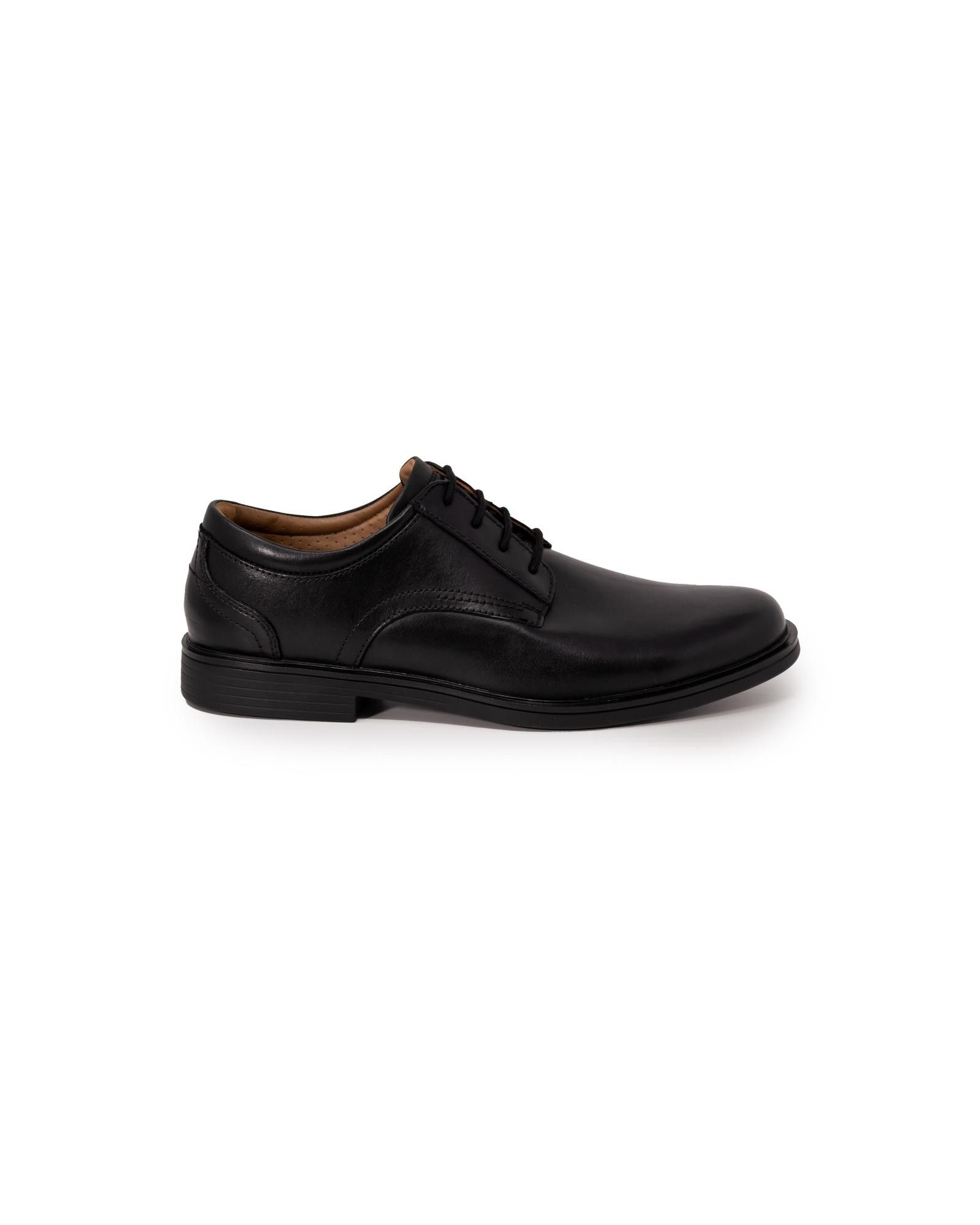 image of Clarks Leather Lace-Up Slip-On Shoes in Black, Men's (Size 11)