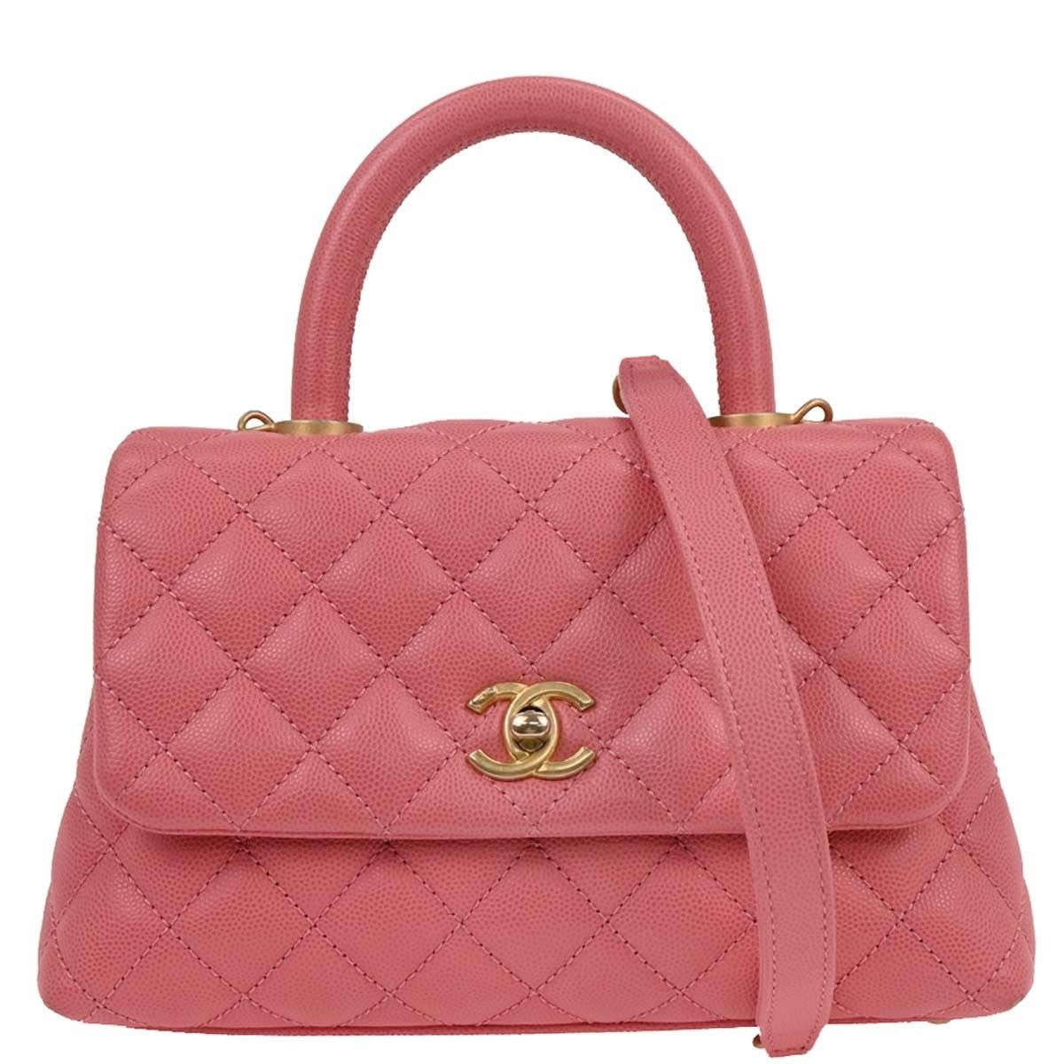 Chanel Chanel Coco Top Handle Bag Quilted Caviar Size ONE SIZE - 1 Thumbnail