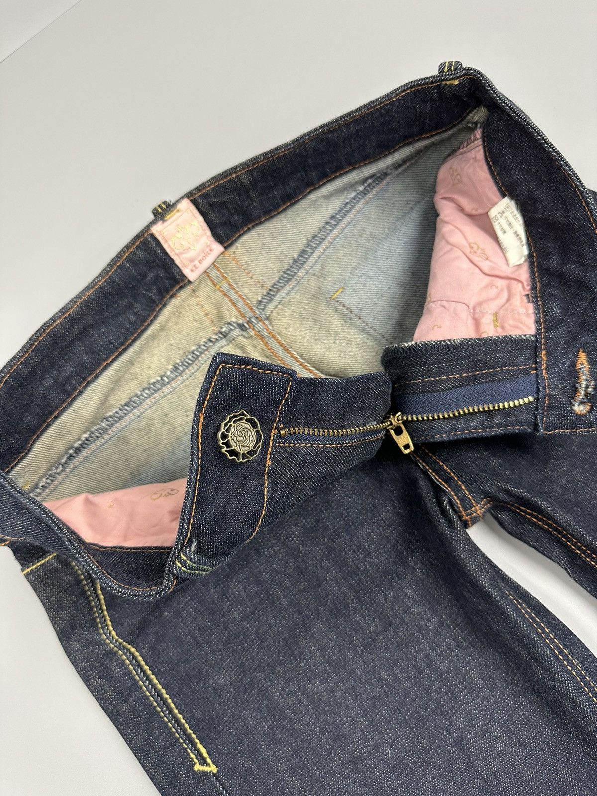 If Six Was Nine × Le Grande Bleu (L.G.B.) 🔥Flared Sick🔥 Et Boice Embroidery Flared Denim Size US 28 / EU 44 - 9 Thumbnail