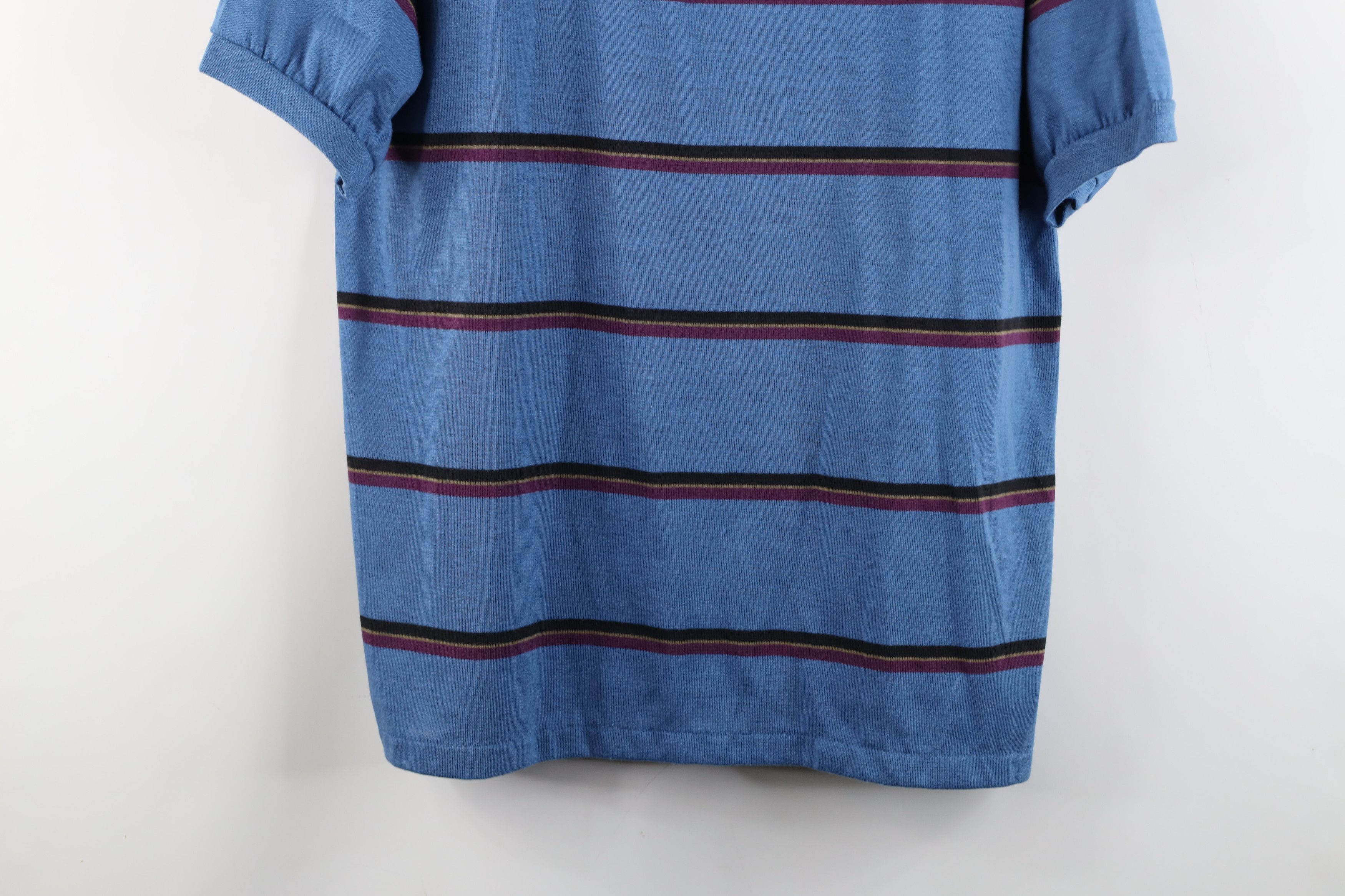 Vintage Deadstock Vintage 70s 80s Streetwear Block Knit Polo USA Size US L / EU 52-54 / 3 - 3 Thumbnail