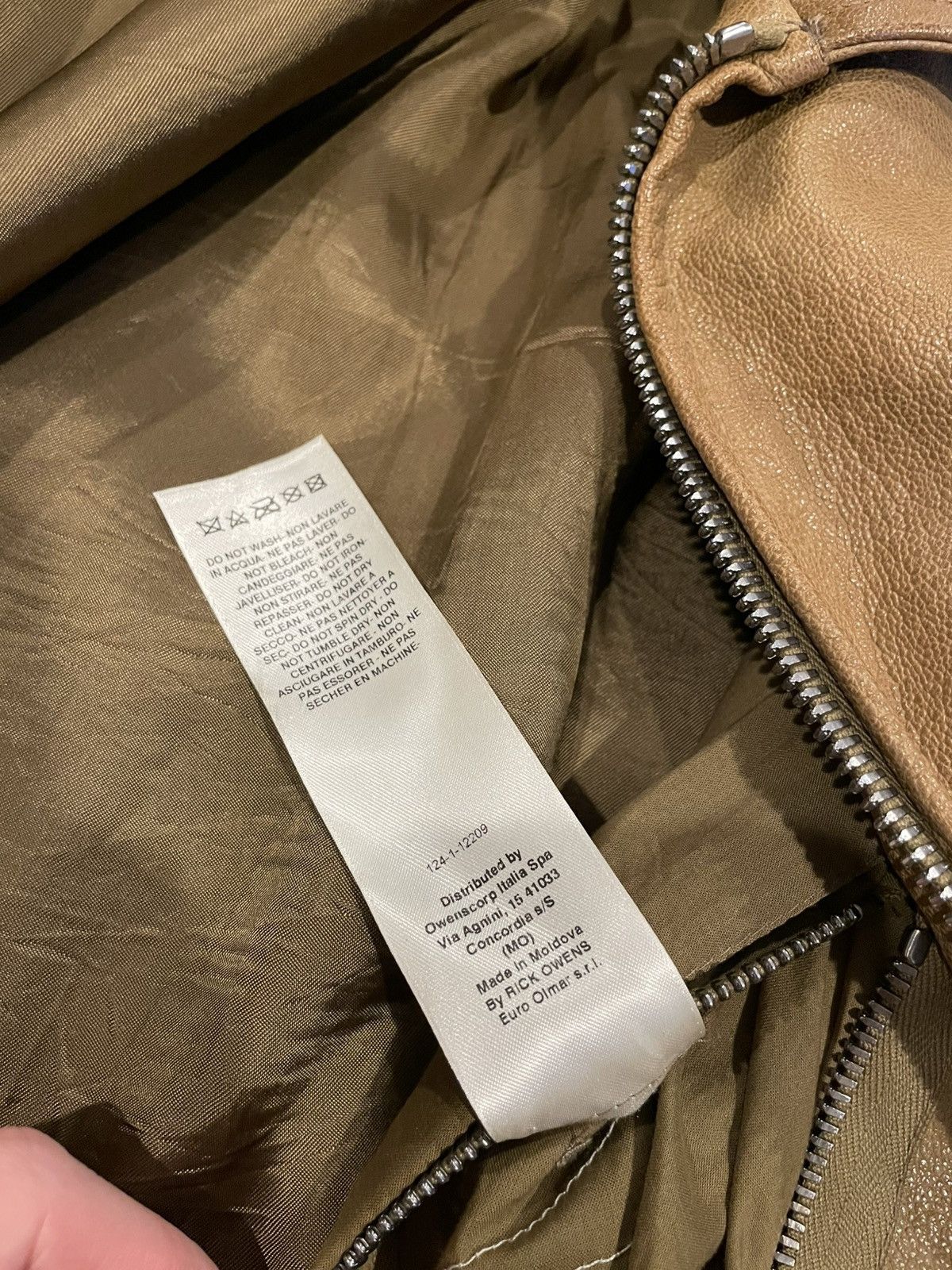 Rick Owens Rick Owens SS19 Mustard Brad Goat Leather Jacket (Babel) Size US L / EU 52-54 / 3 - 6 Thumbnail