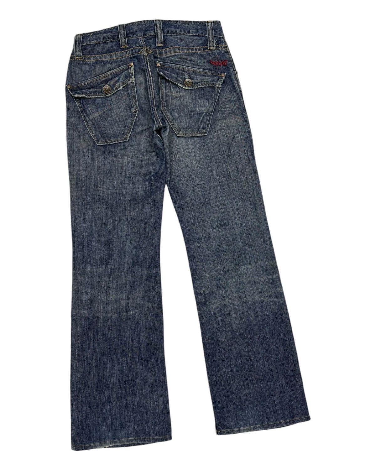 Japanese Brand Vintage Avant Garde Style Replay Flared Denim Jeans Size 28" / US 6 / IT 42 - 6 Thumbnail