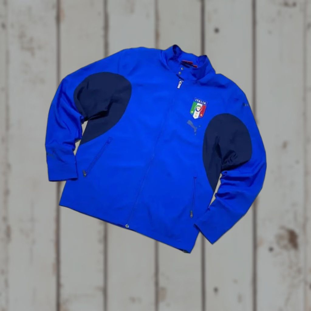 Puma VINTAGE PUMA Italy Jacket And Pants Tracksuit 2006 Track Men Size S Blue Size 36R - 1 Thumbnail