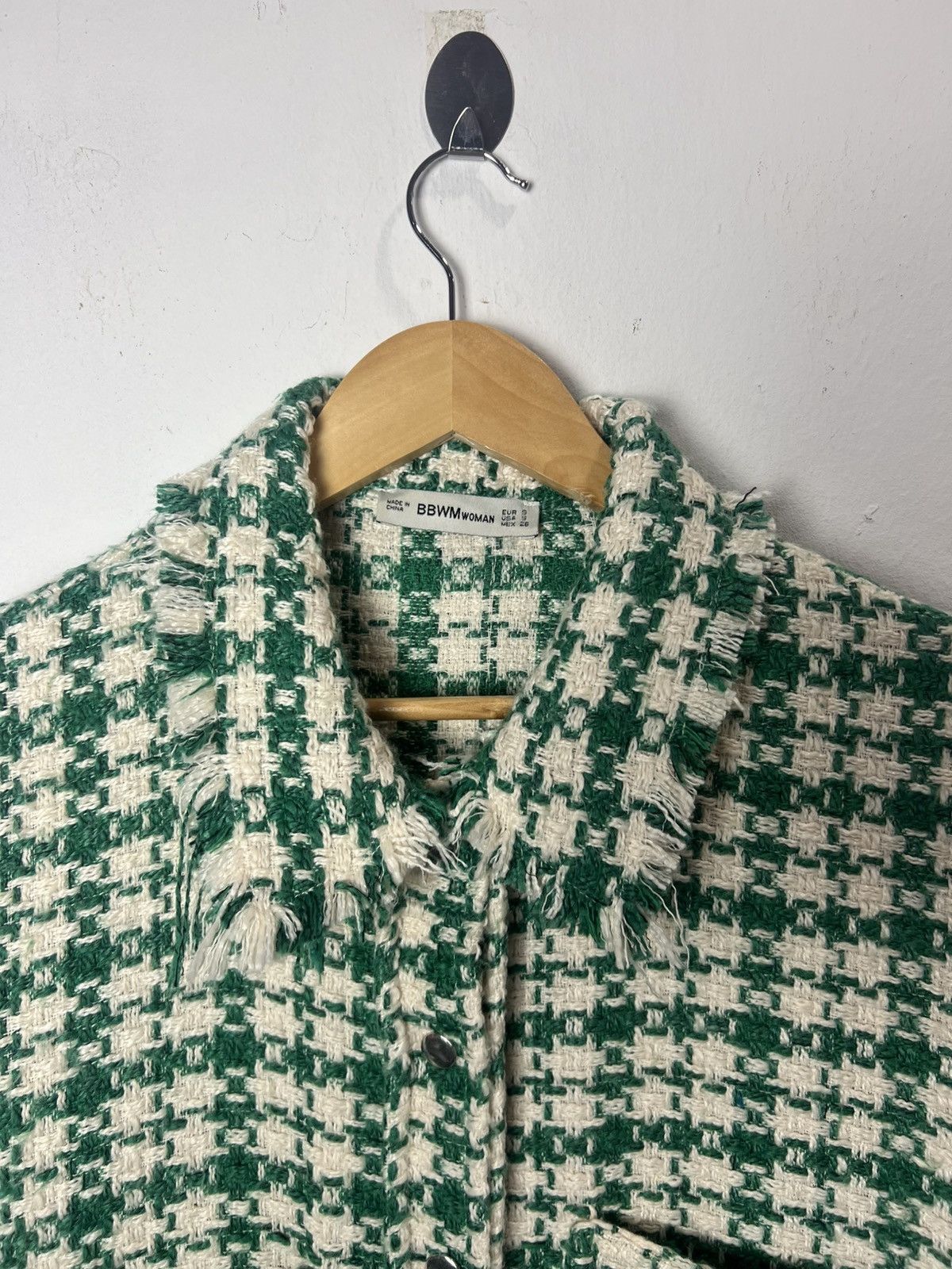If Six Was Nine Green Tweed Frayed Jacket Size US S / EU 44-46 / 1 - 5 Thumbnail