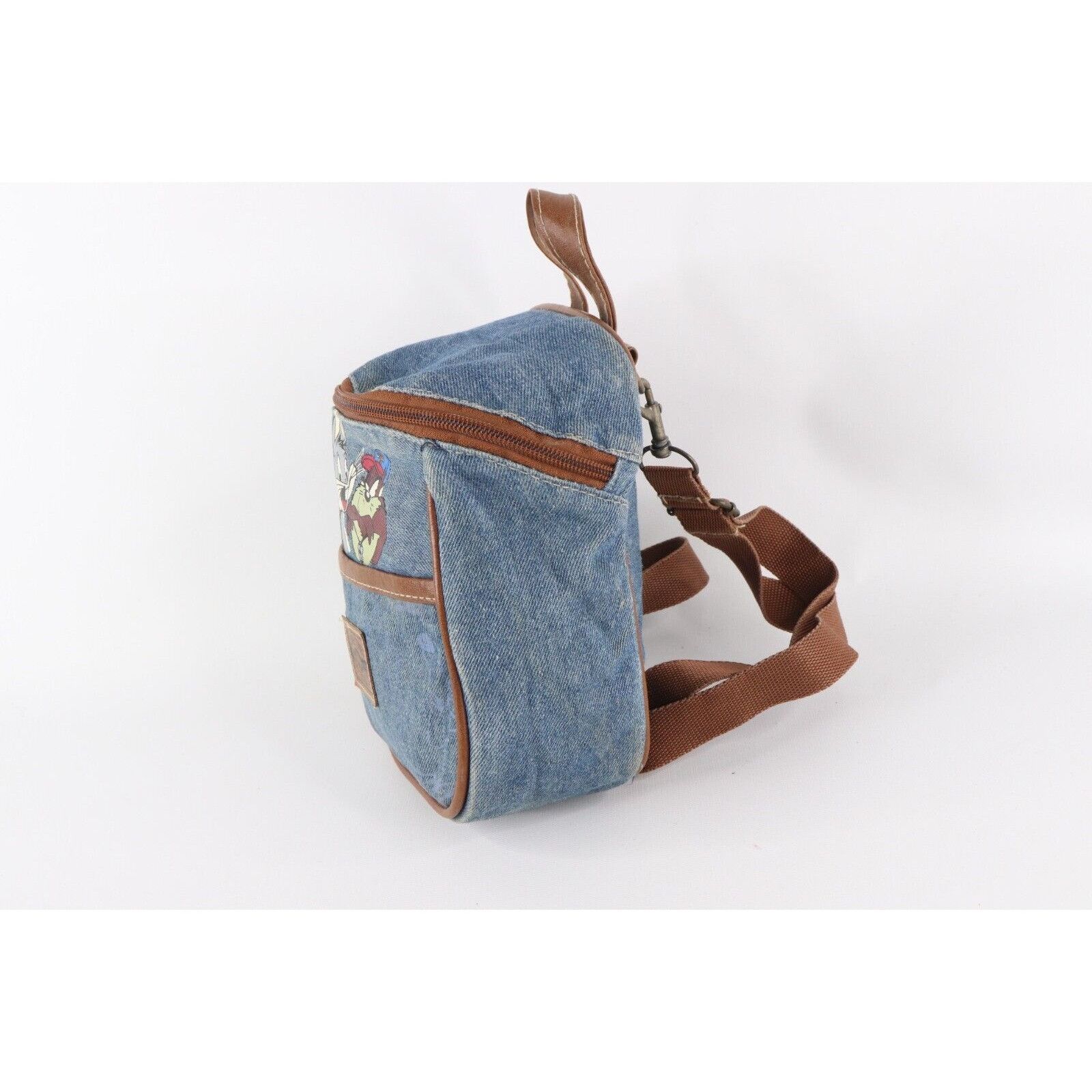 Vintage Vintage 90s Distressed Looney Tunes Denim Mini Backpack Bag Size ONE SIZE - 3 Thumbnail