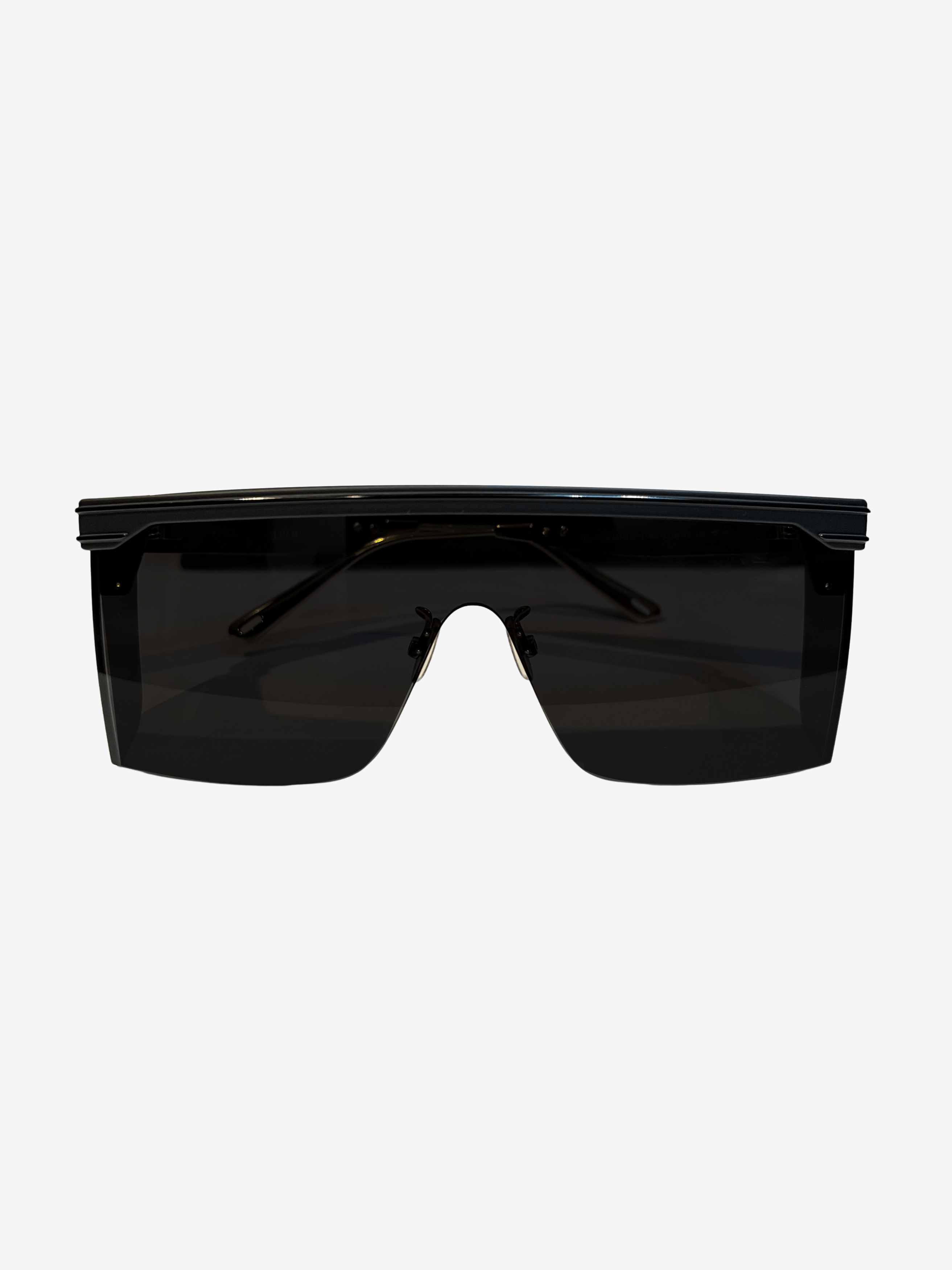 image of $768 Christian Dior Black Visor Sunglasses, Women's