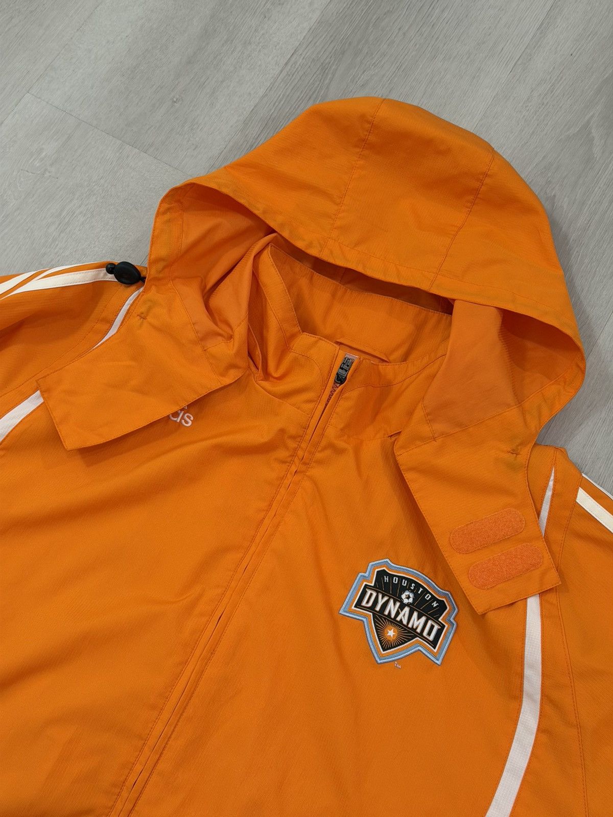 Adidas Vintage Adidas HoustonDynamo Football Hooded Track Jacket XL Size US XL / EU 56 / 4 - 4 Thumbnail