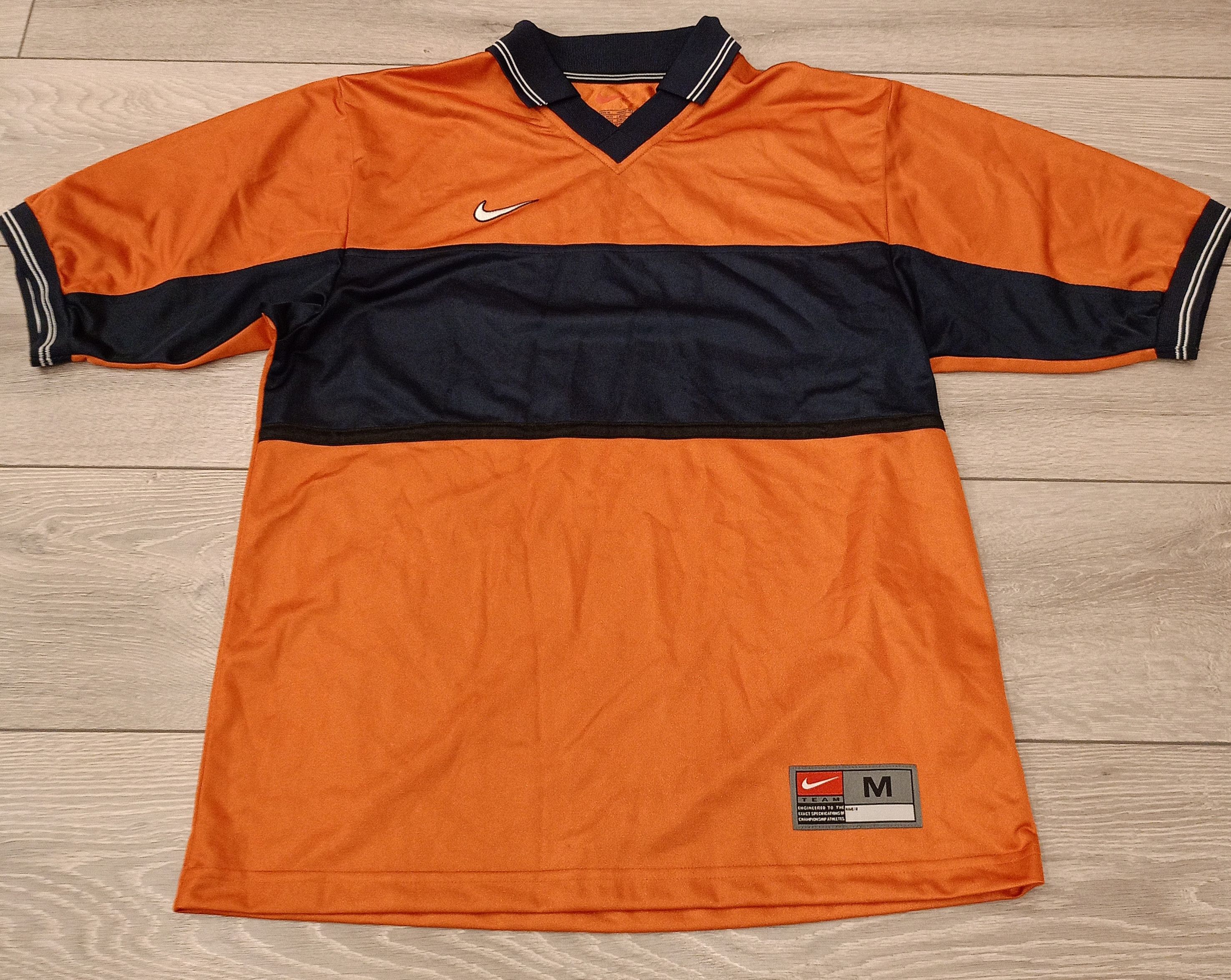 Nike Vintage Nike Teamwear Jersey - Orange & Navy - Early 2000s Size US M / EU 48-50 / 2 - 2 Thumbnail