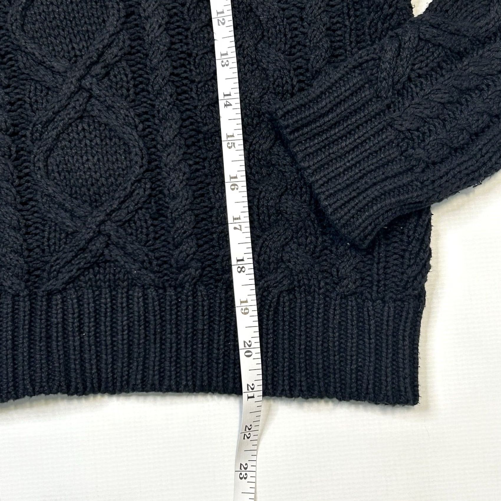 Ralph Lauren VINTAGE Denim & Supply Ralph Lauren Womens Cable Knit Sweater Size Medium In Black Size M / US 6-8 / IT 42-44 - 5 Thumbnail