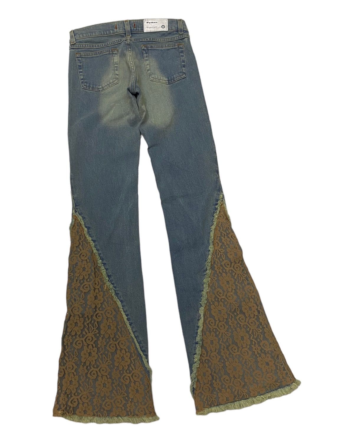 If Six Was Nine FLARE JEANS PYTHON DENIM JEANS IFSIXWASNINE LGB STYLE Size 26" / US 2 / IT 38 - 4 Thumbnail