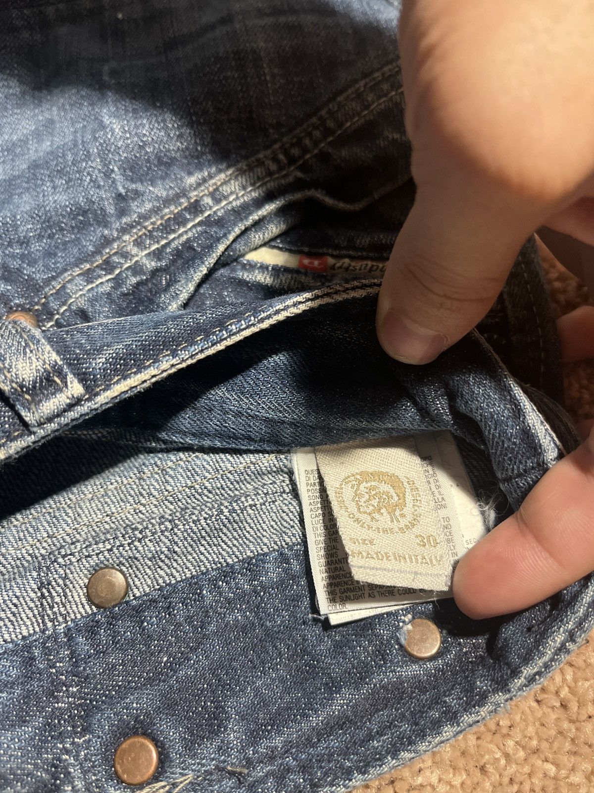 Designer Diesel vintage denim Size US 30 / EU 46 - 5 Thumbnail