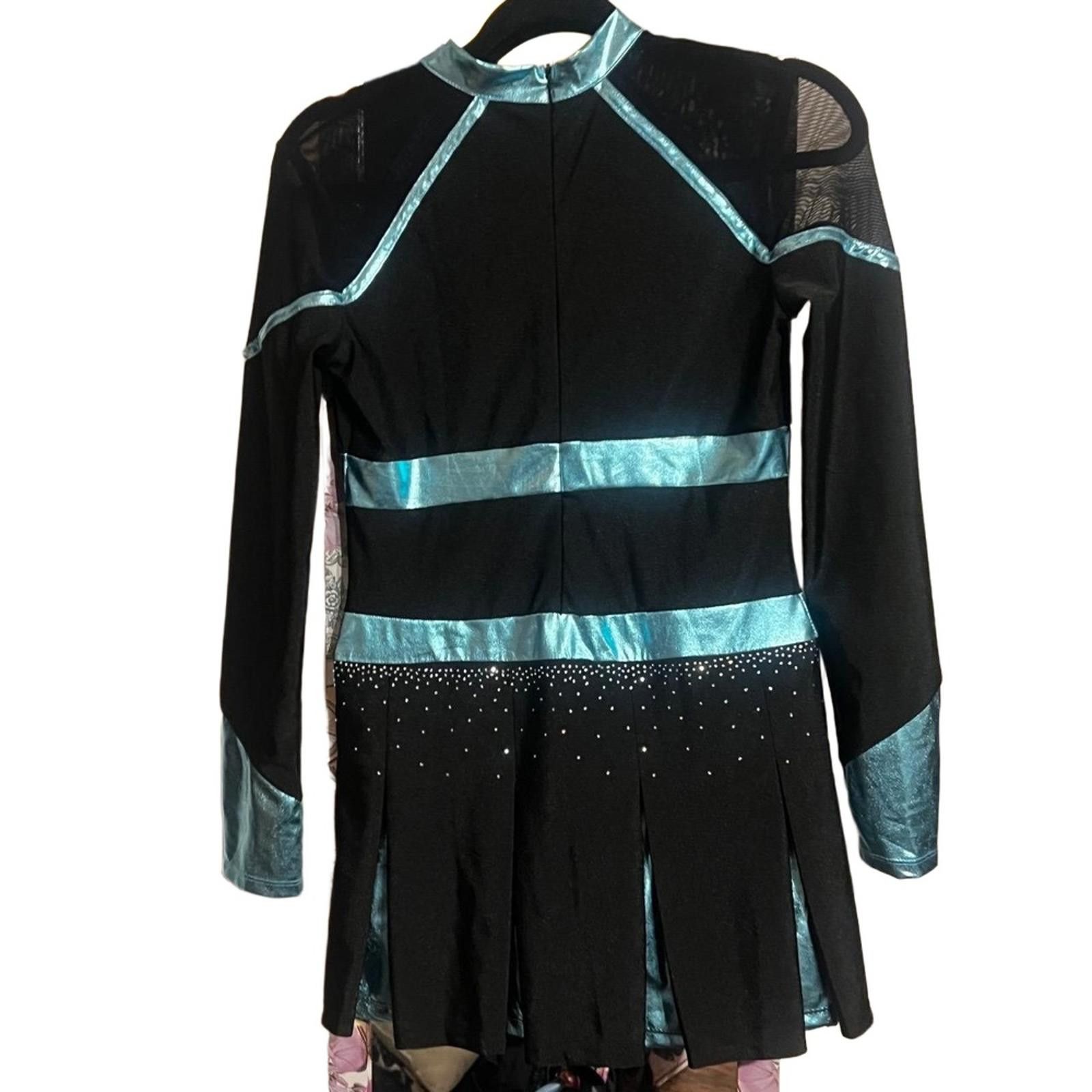Other iEFiEL Cheert Dress US 16 Black Metallic Blue Mesh Sparkly Size ONE SIZE - 4 Thumbnail