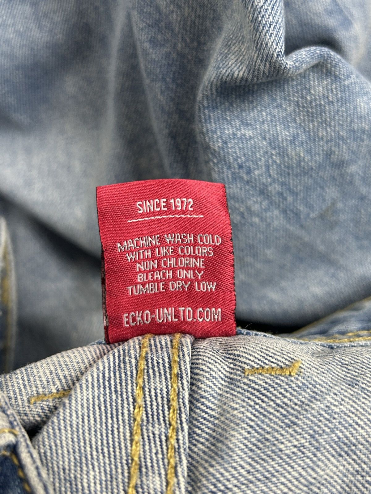 Ecko Unltd. 00s Vintage Y2K Ecko Unlimited Baggy Fit Denim Jeans Size US 32 / EU 48 - 12 Thumbnail