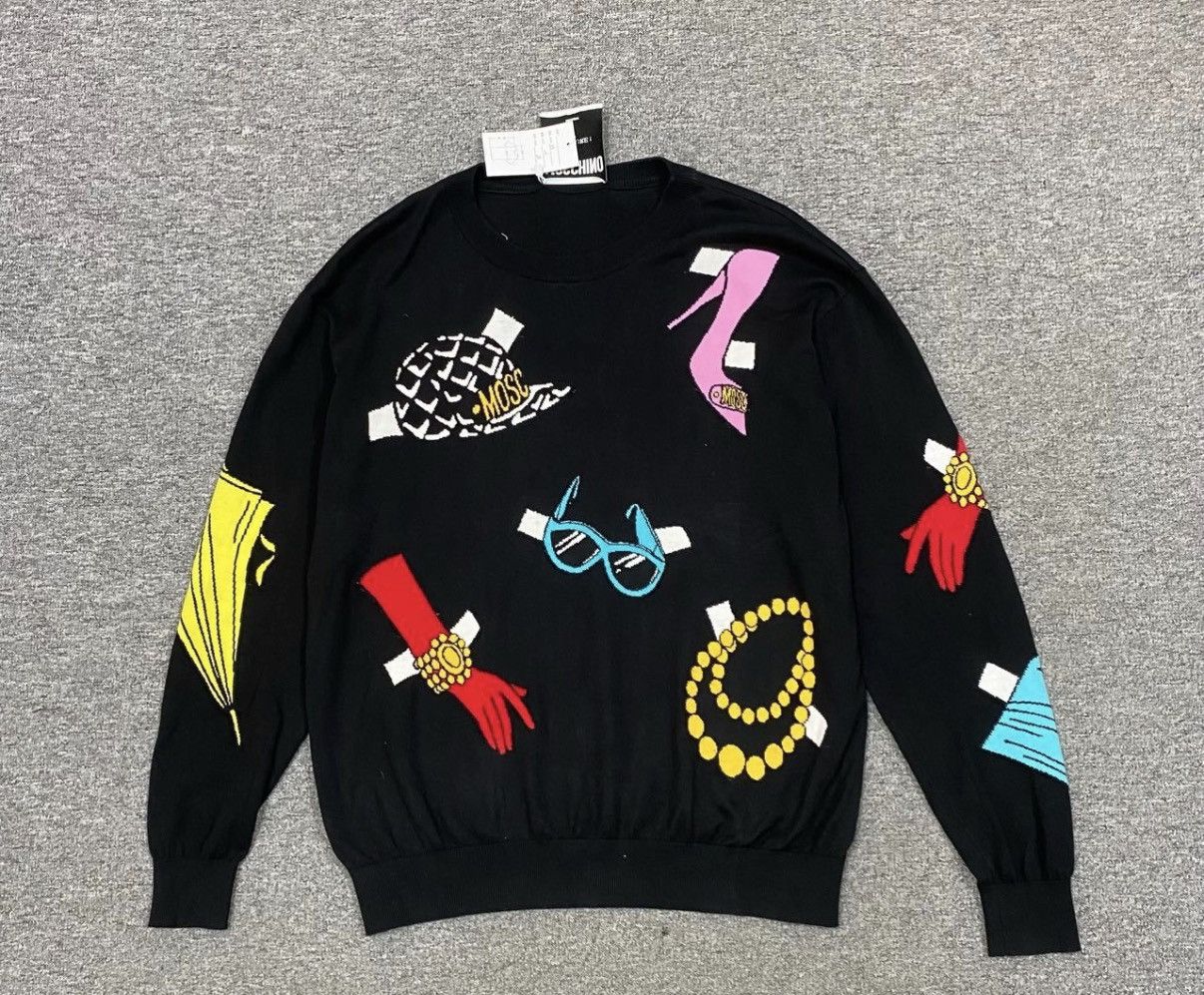 Moschino Moschino Cartoon Knit Sweater J16 Size US M / EU 48-50 / 2 - 1 Thumbnail
