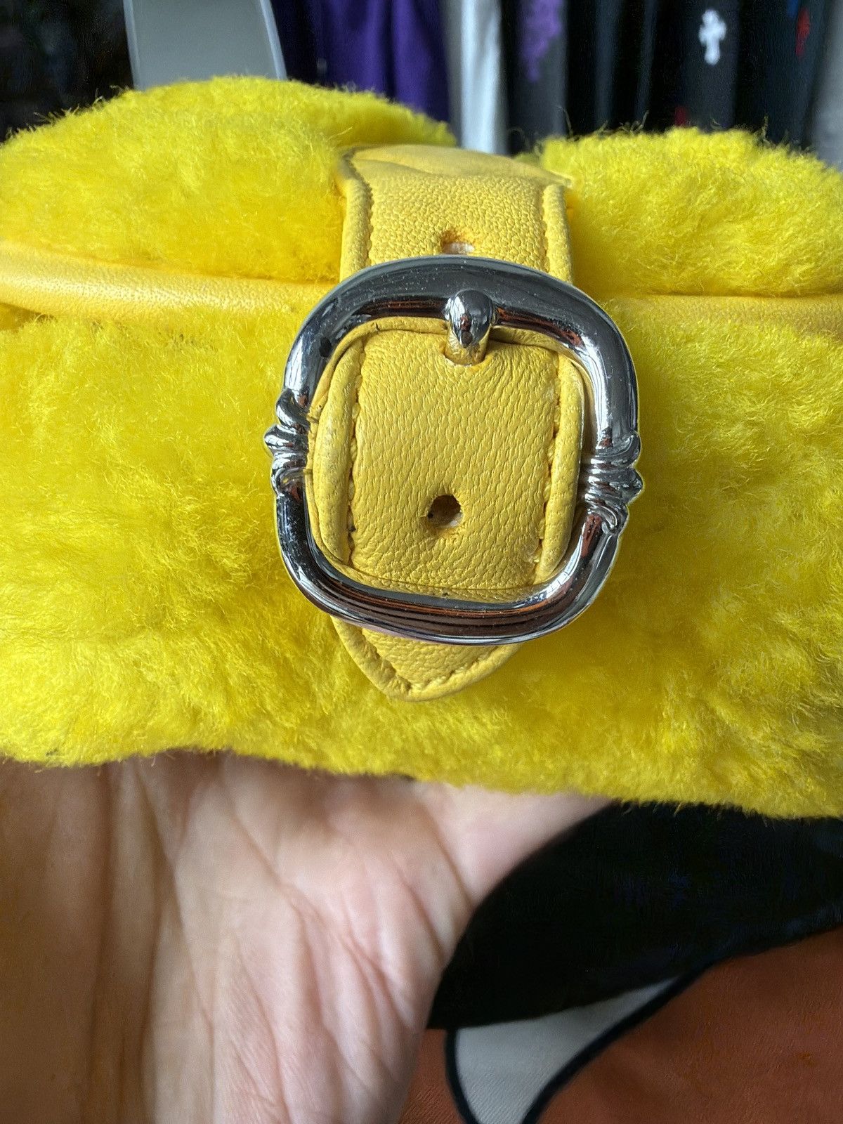 Chrome Hearts Chrome Hearts Yellow Shearling SNAT Bag Size ONE SIZE - 6 Thumbnail