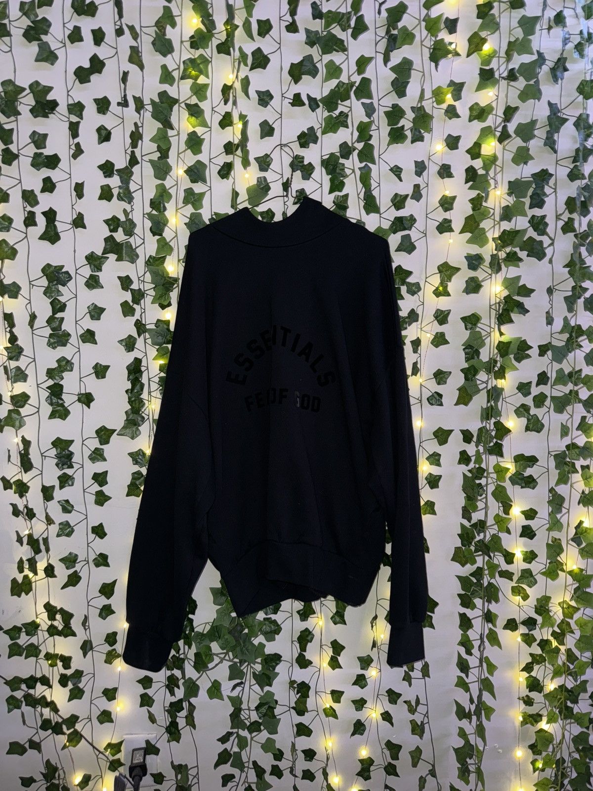 image of Essentials Hoodie 'jet Black', Men's (Size Large)